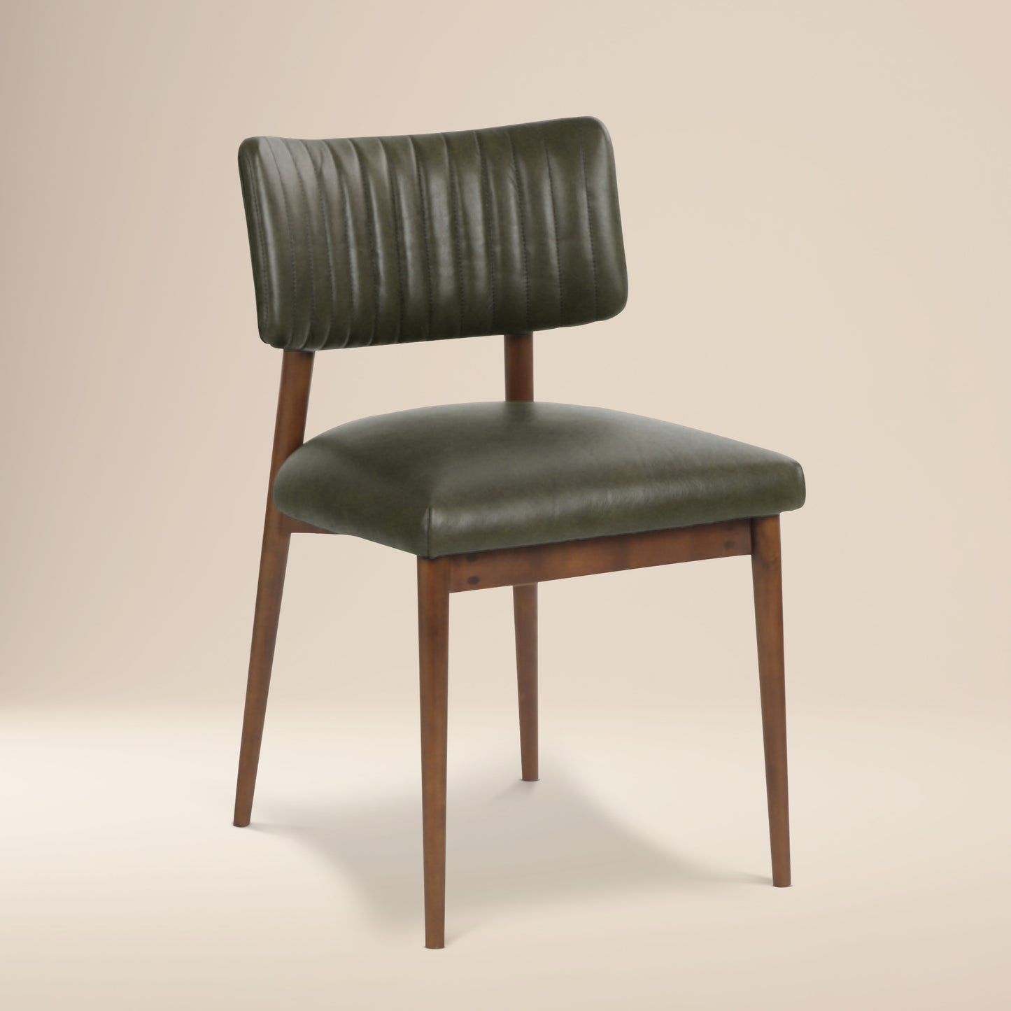 Bask Leather Dining Chair | Antique Green