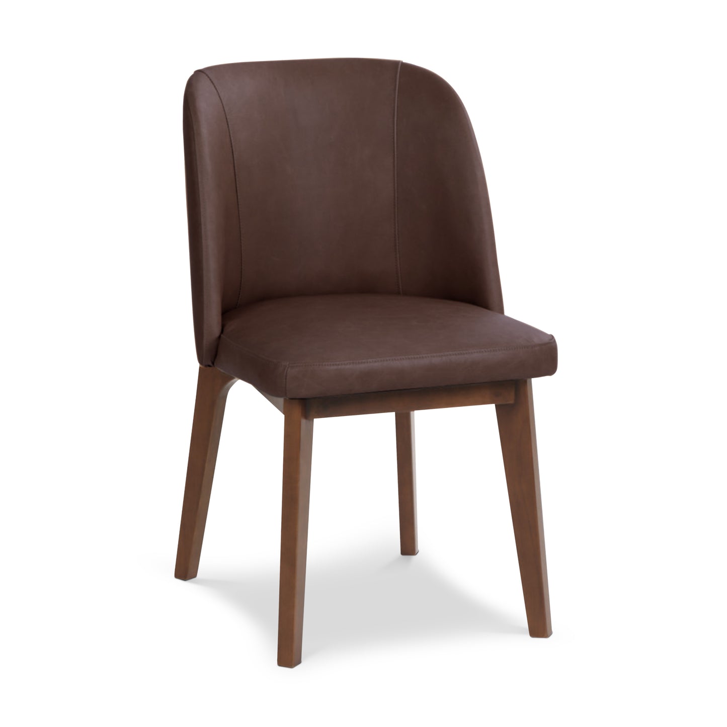 Fawn Leather Dining Chair | Antique Brown