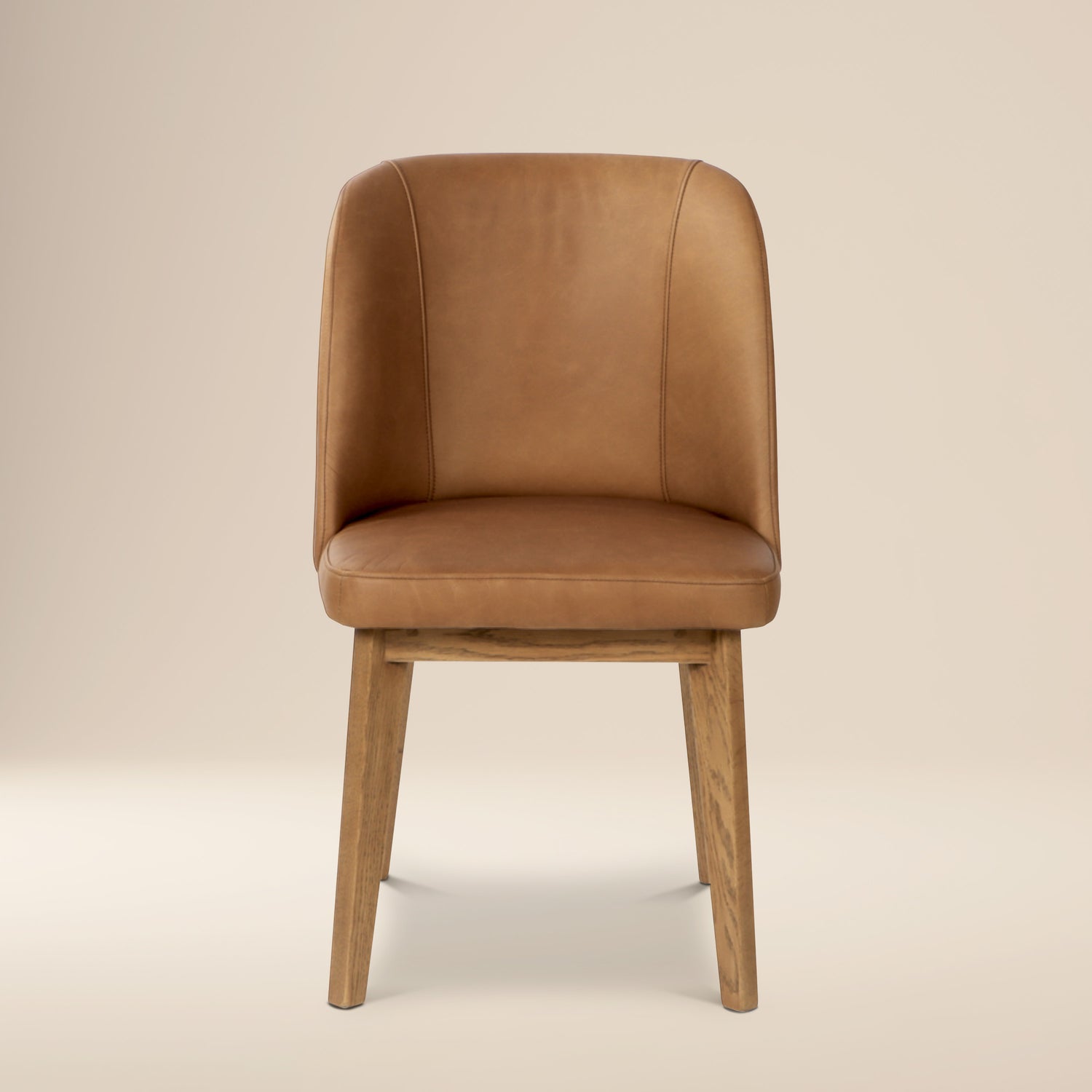 Fawn Leather Dining Chair | Waxed Tan 