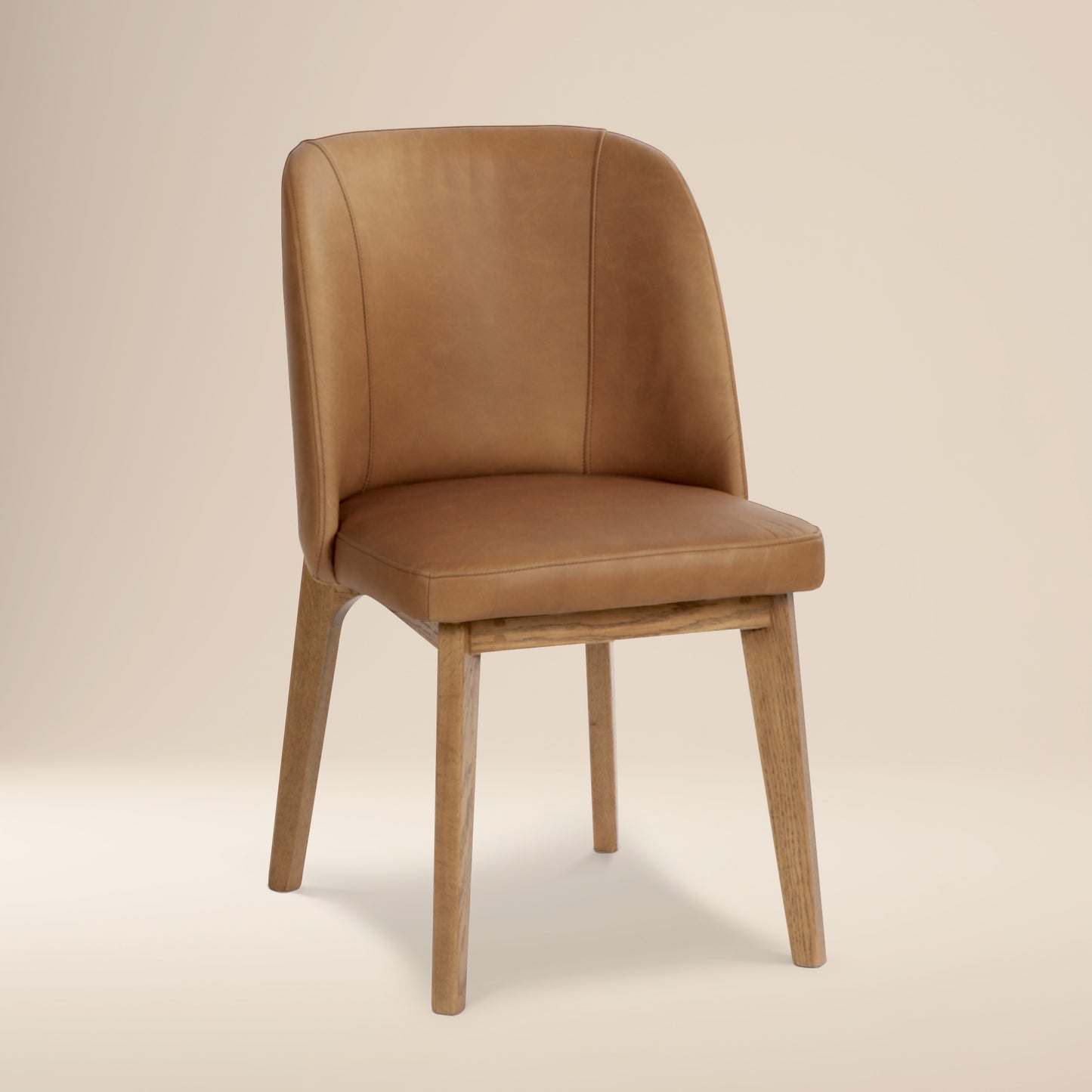 Fawn Leather Dining Chair | Waxed Tan