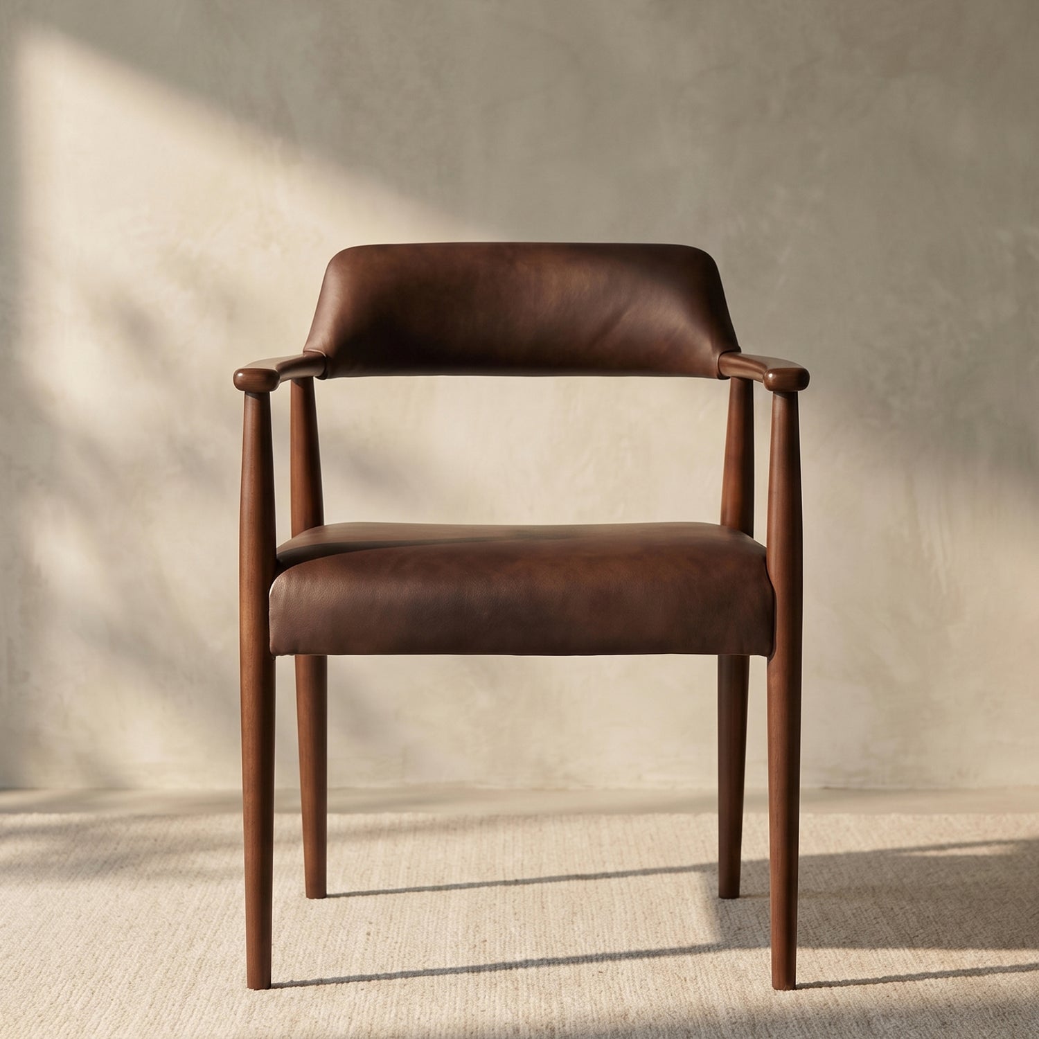 Sento Leather Dining Chair | Antique Brown lifestyle_image