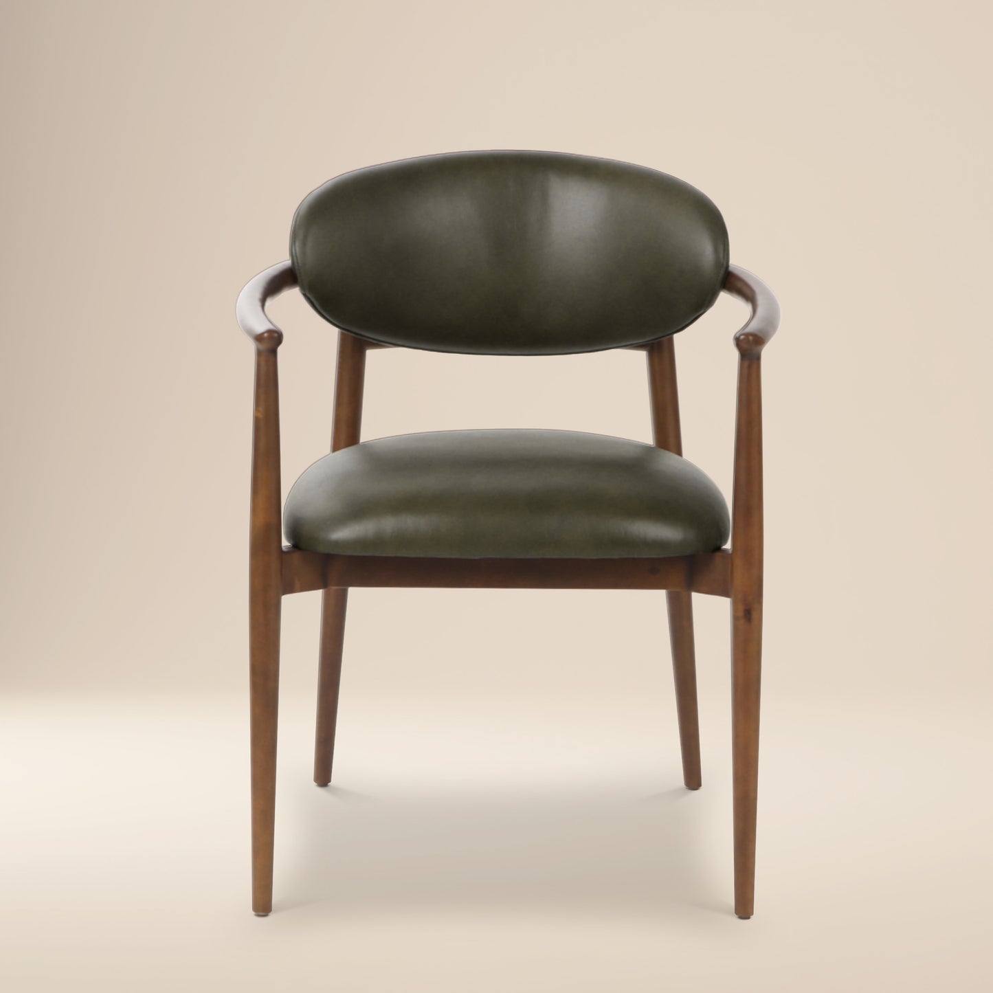 Riven Leather Dining Chair | Antique Green