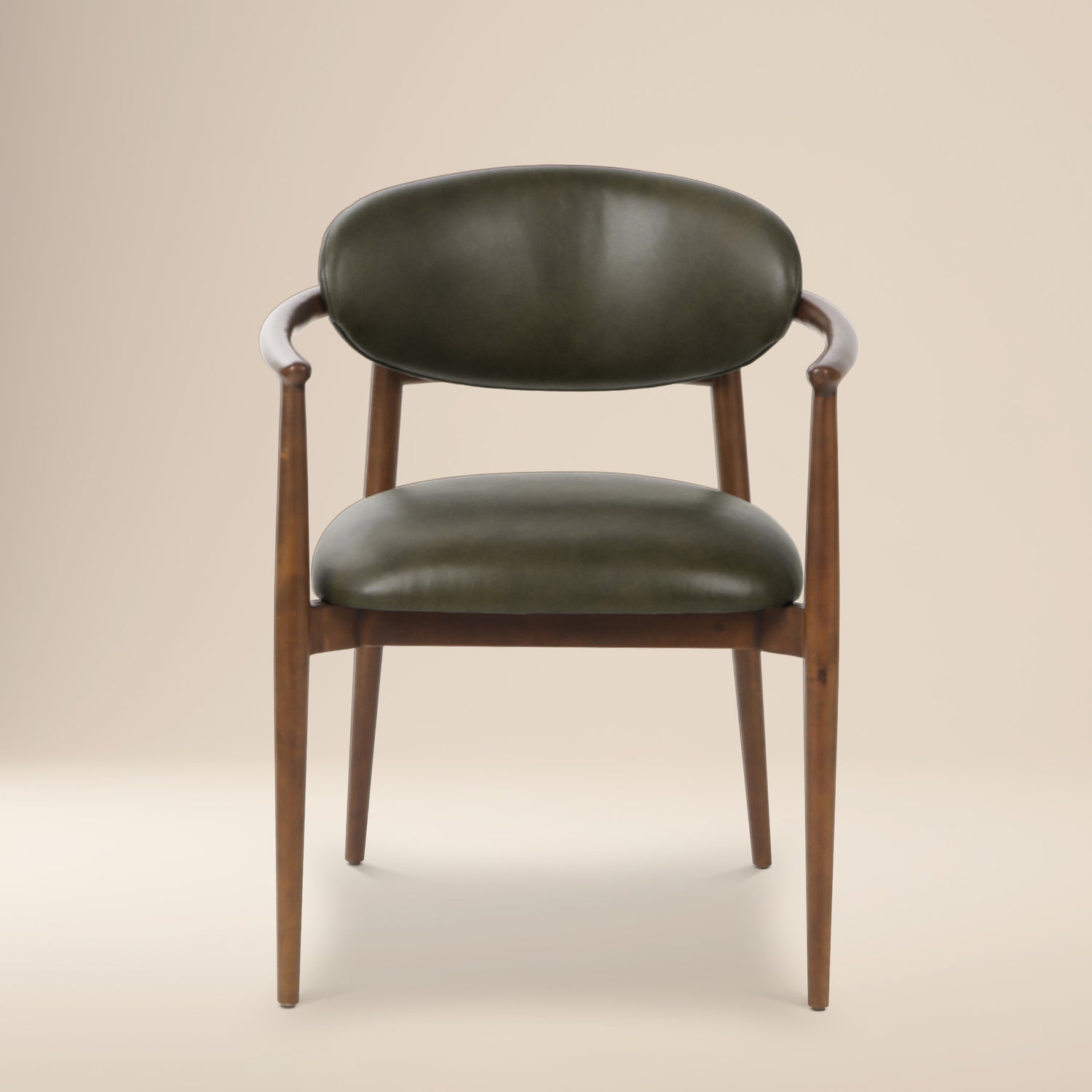 Riven Leather Dining Chair | Antique Green 