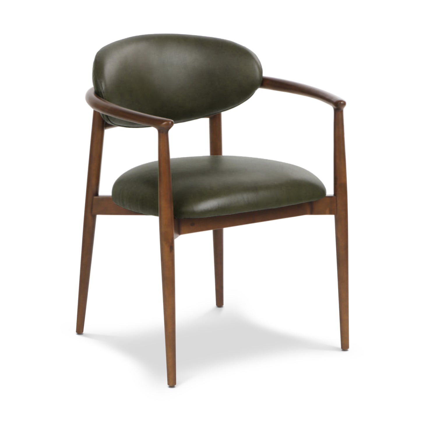 Riven Leather Dining Chair | Antique Green