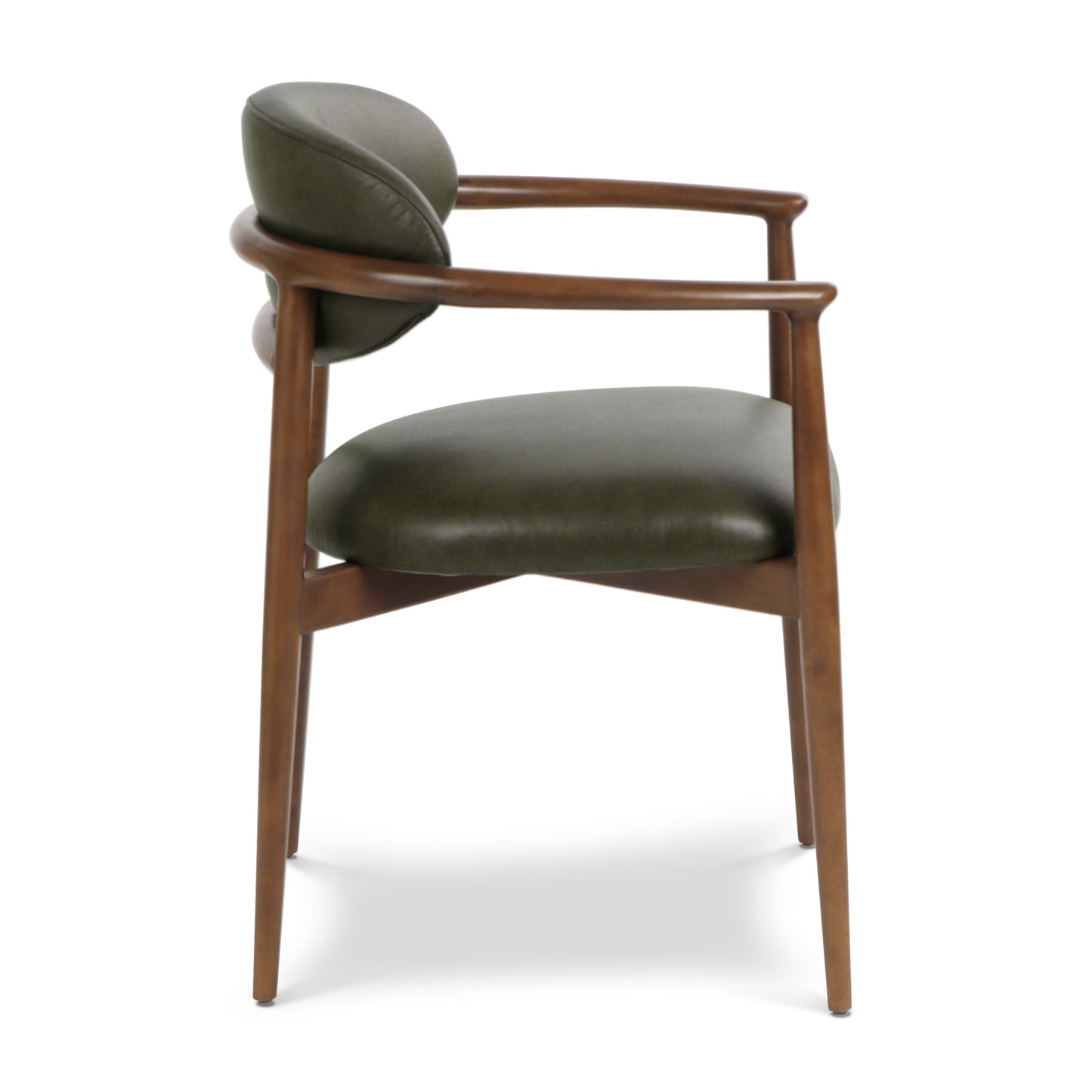 Riven Leather Dining Chair | Antique Green
