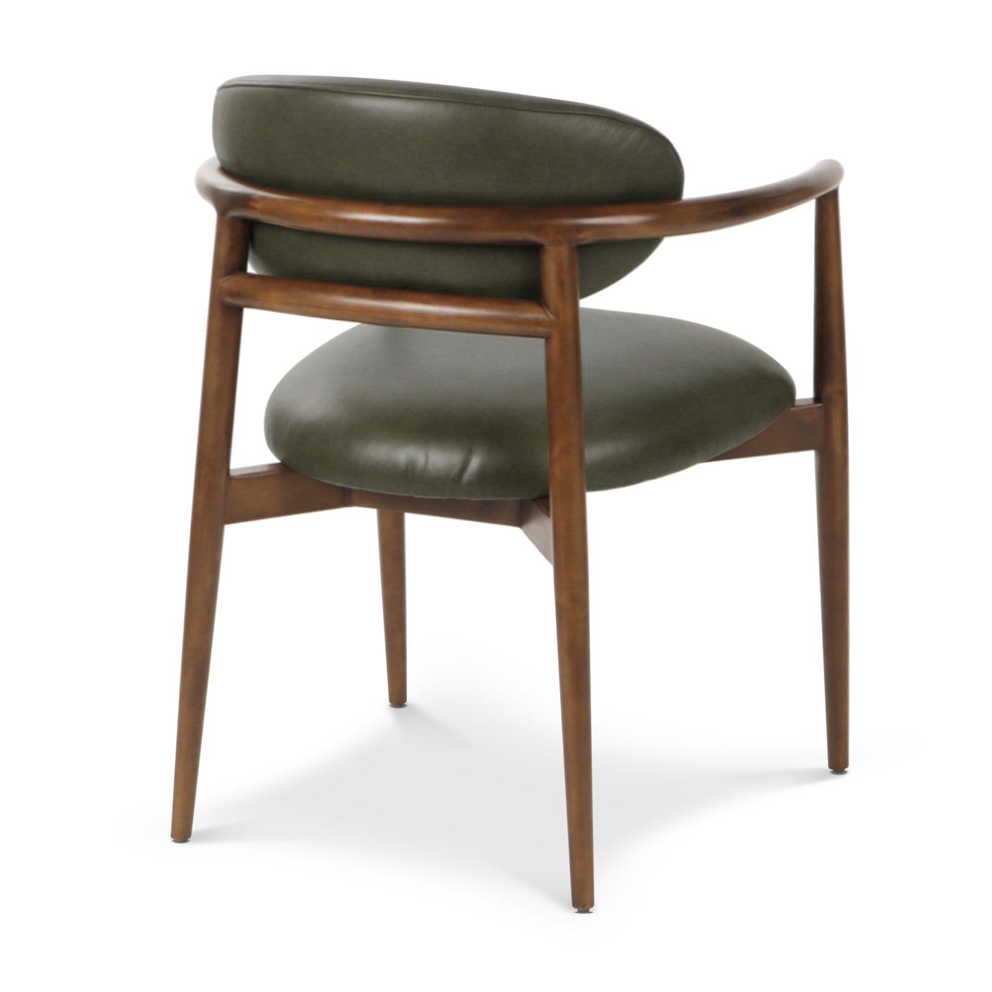 Riven Leather Dining Chair | Antique Green