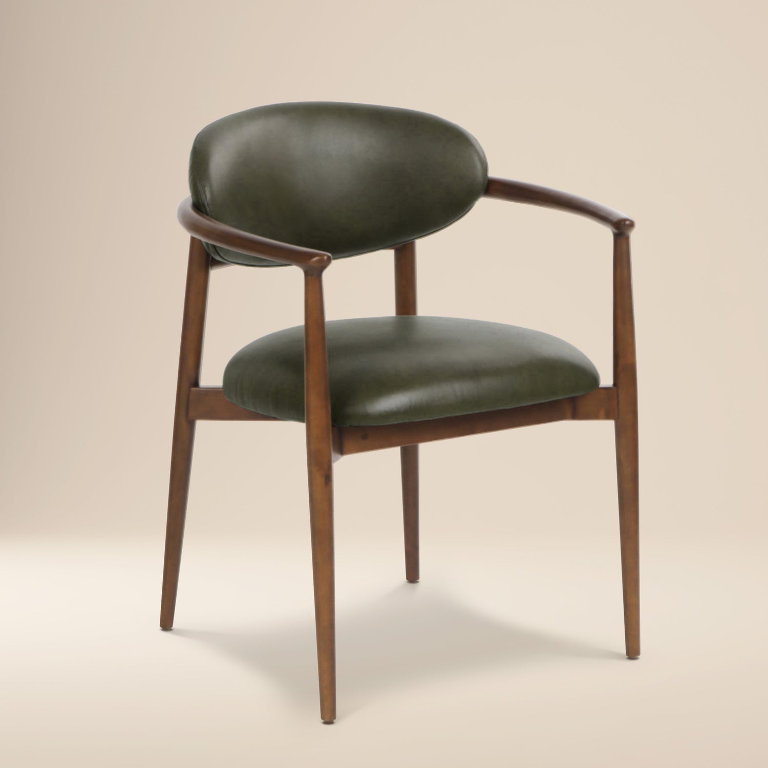 Riven Leather Dining Chair | Antique Green 