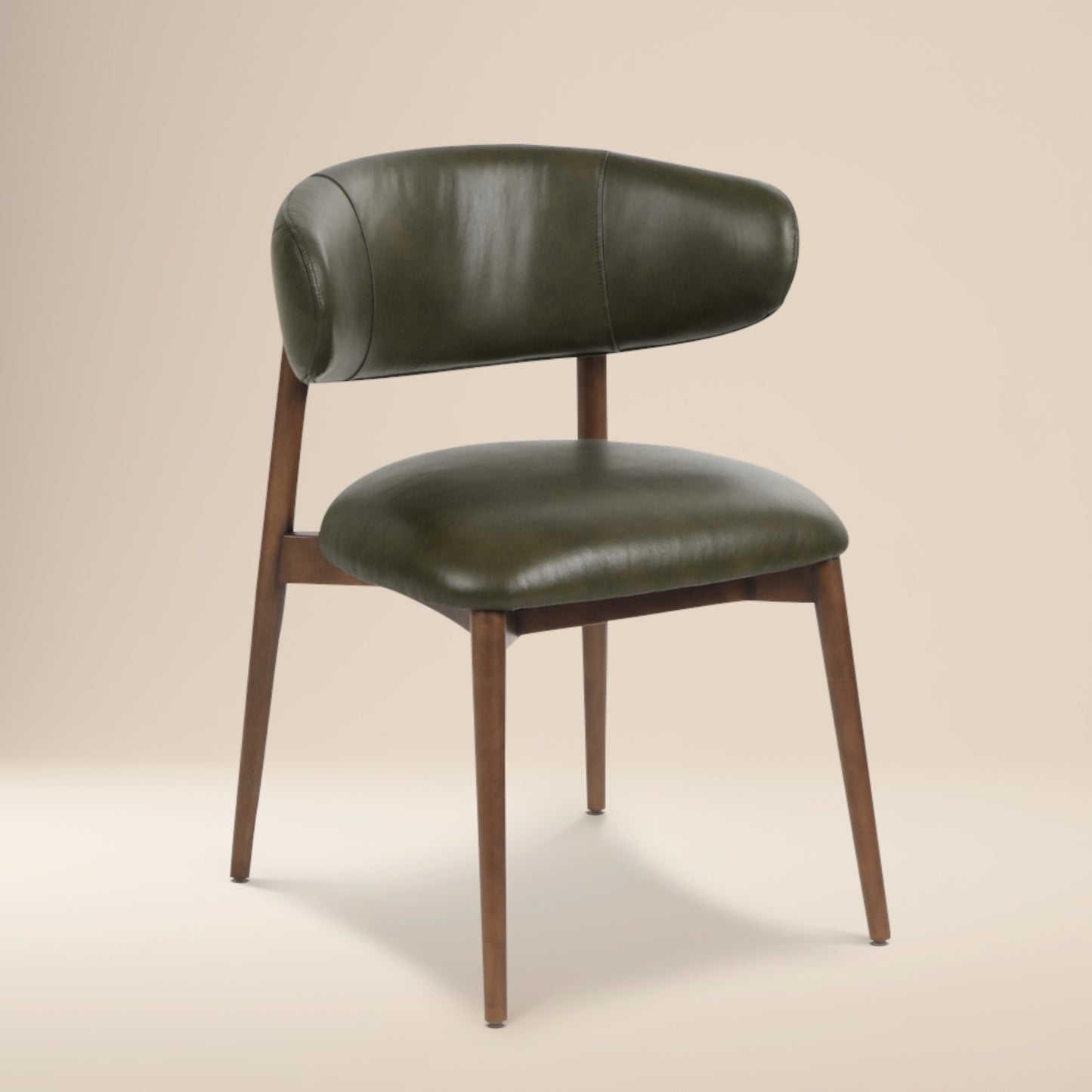 Talon Leather Dining Chair | Antique Green