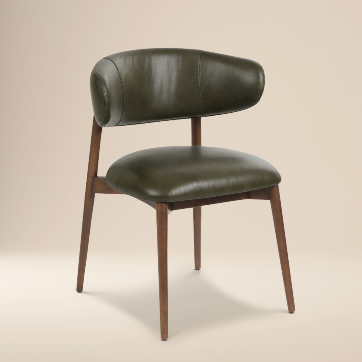 Talon Leather Dining Chair | Antique Green 