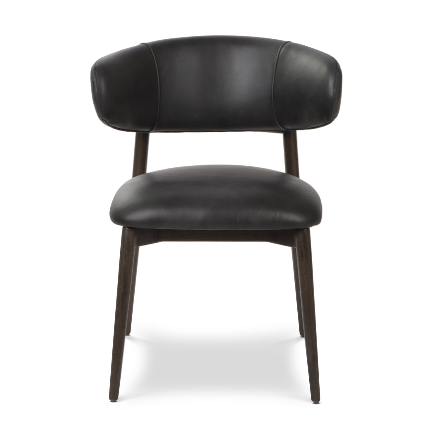 Talon Leather Dining Chair | Light Black 