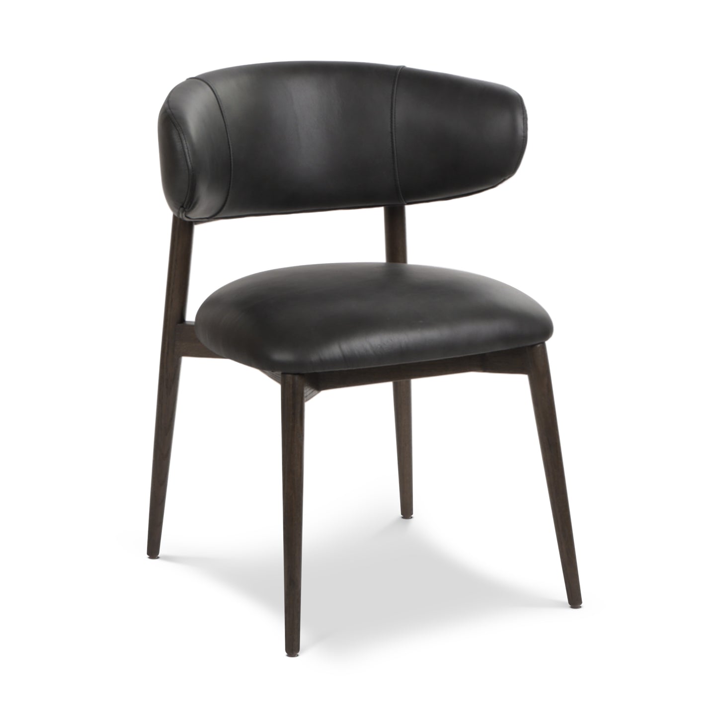 Talon Leather Dining Chair | Light Black