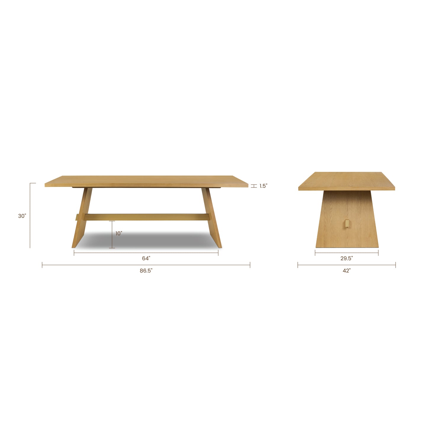Reims 86.5" Dining Table | Oak