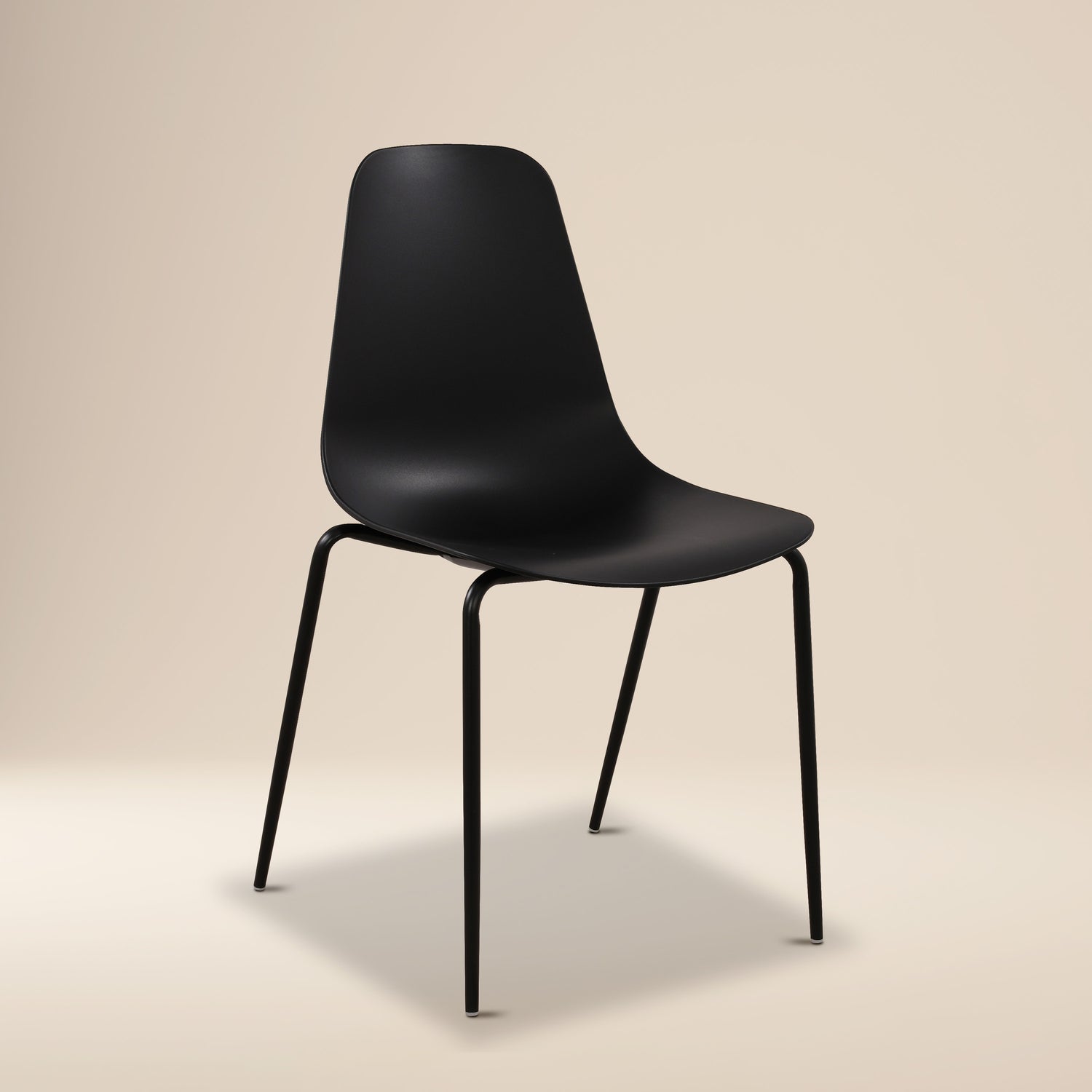 Isla Stackable Dining Chair | Ebony Black | Set of 4 