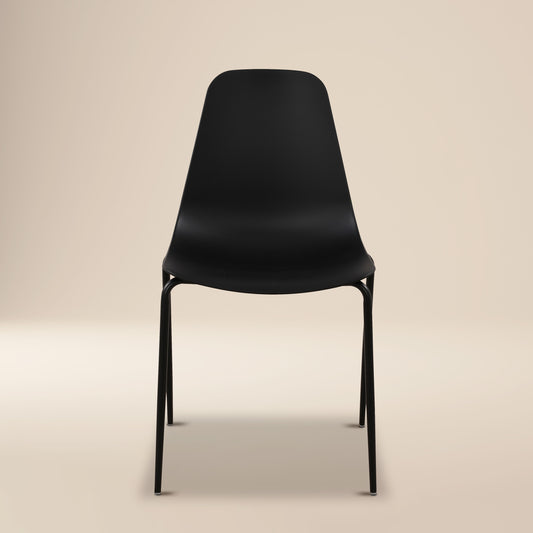Isla Stackable Dining Chair | Ebony Black | Set of 4