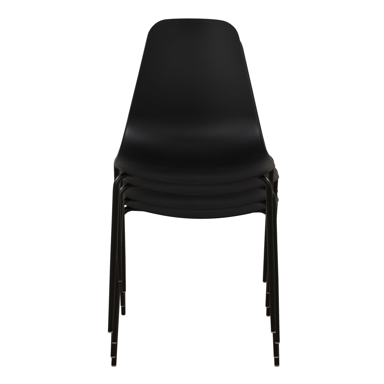 Isla Stackable Dining Chair | Ebony Black | Set of 4 