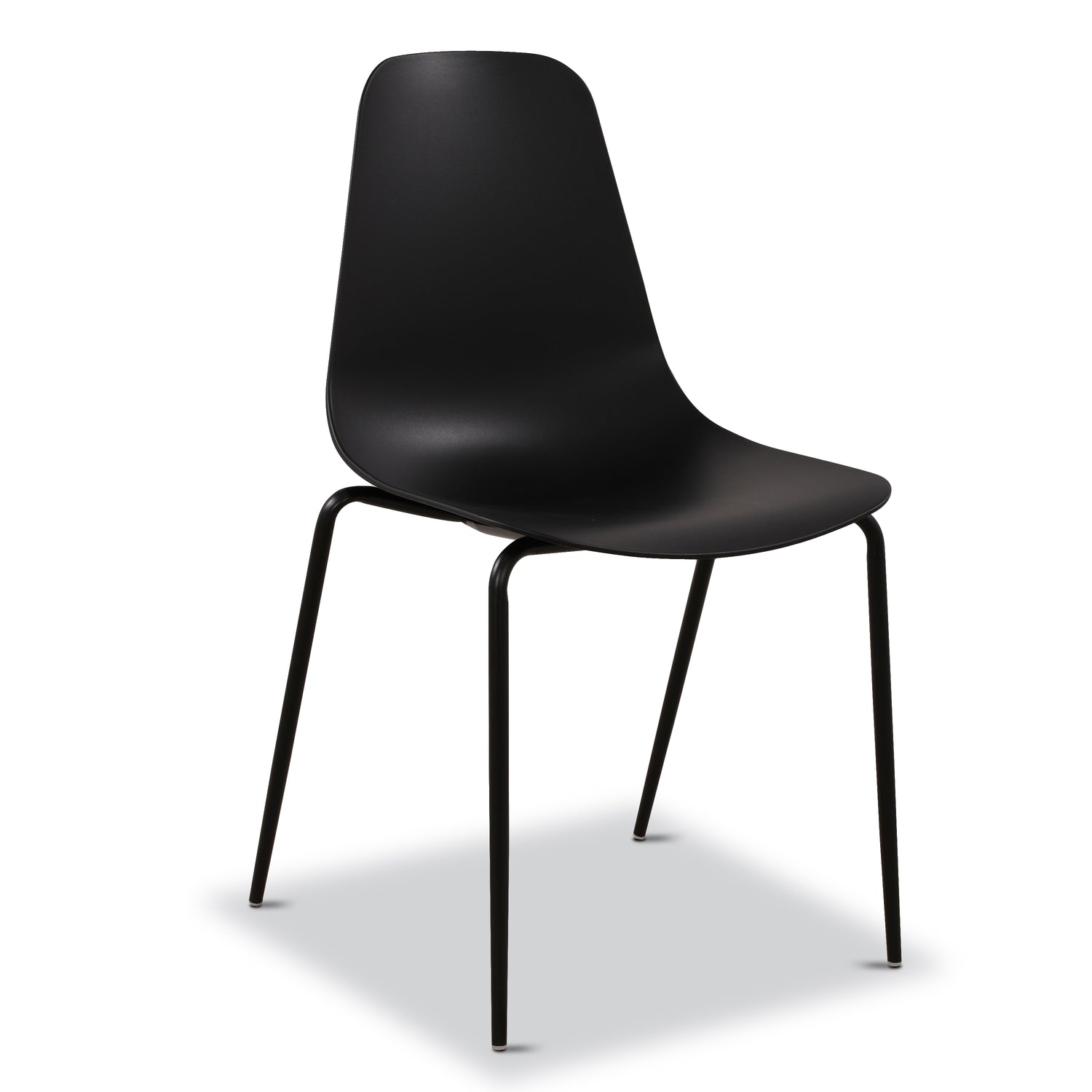Isla Stackable Dining Chair | Ebony Black | Set of 4 