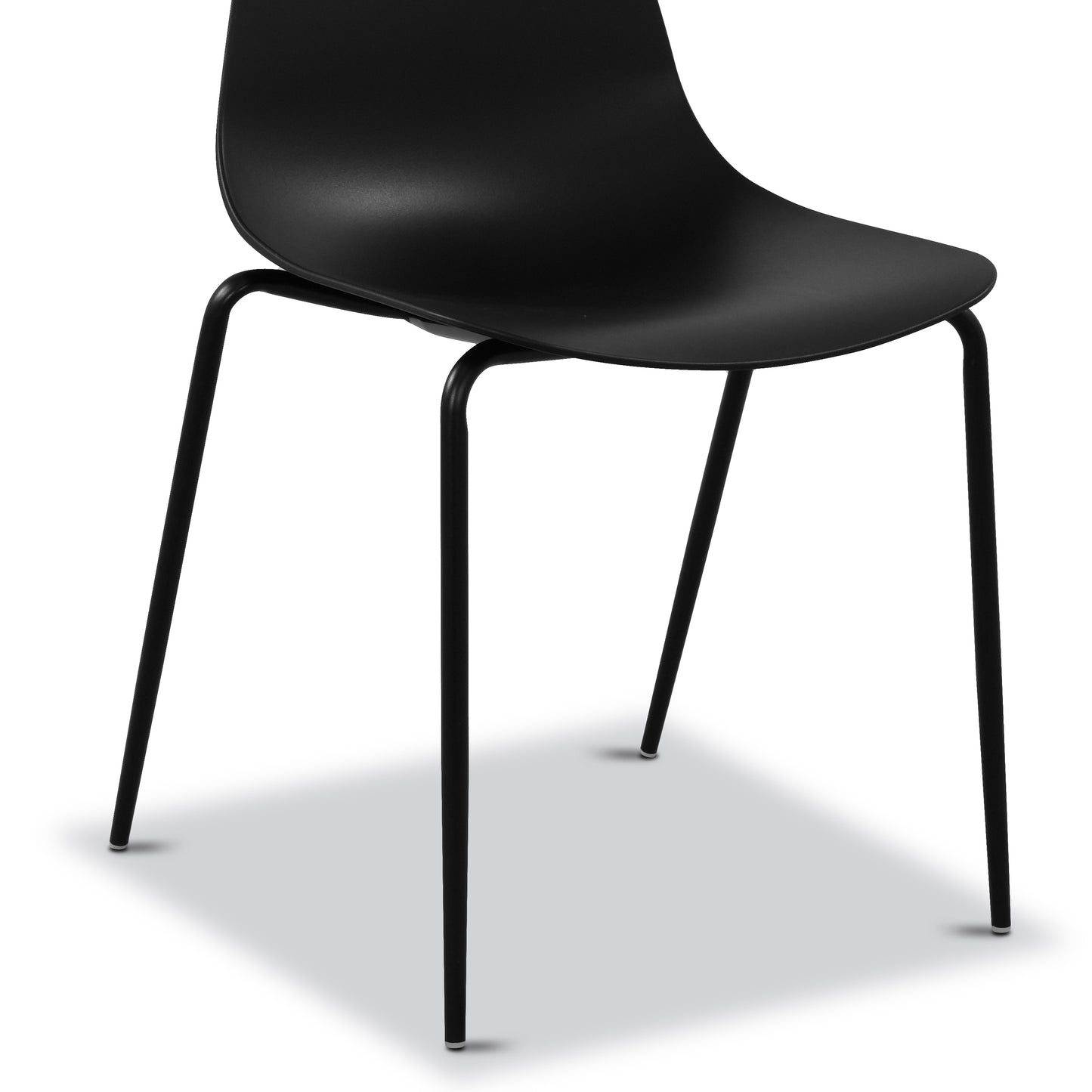 Isla Stackable Dining Chair | Ebony Black | Set of 4
