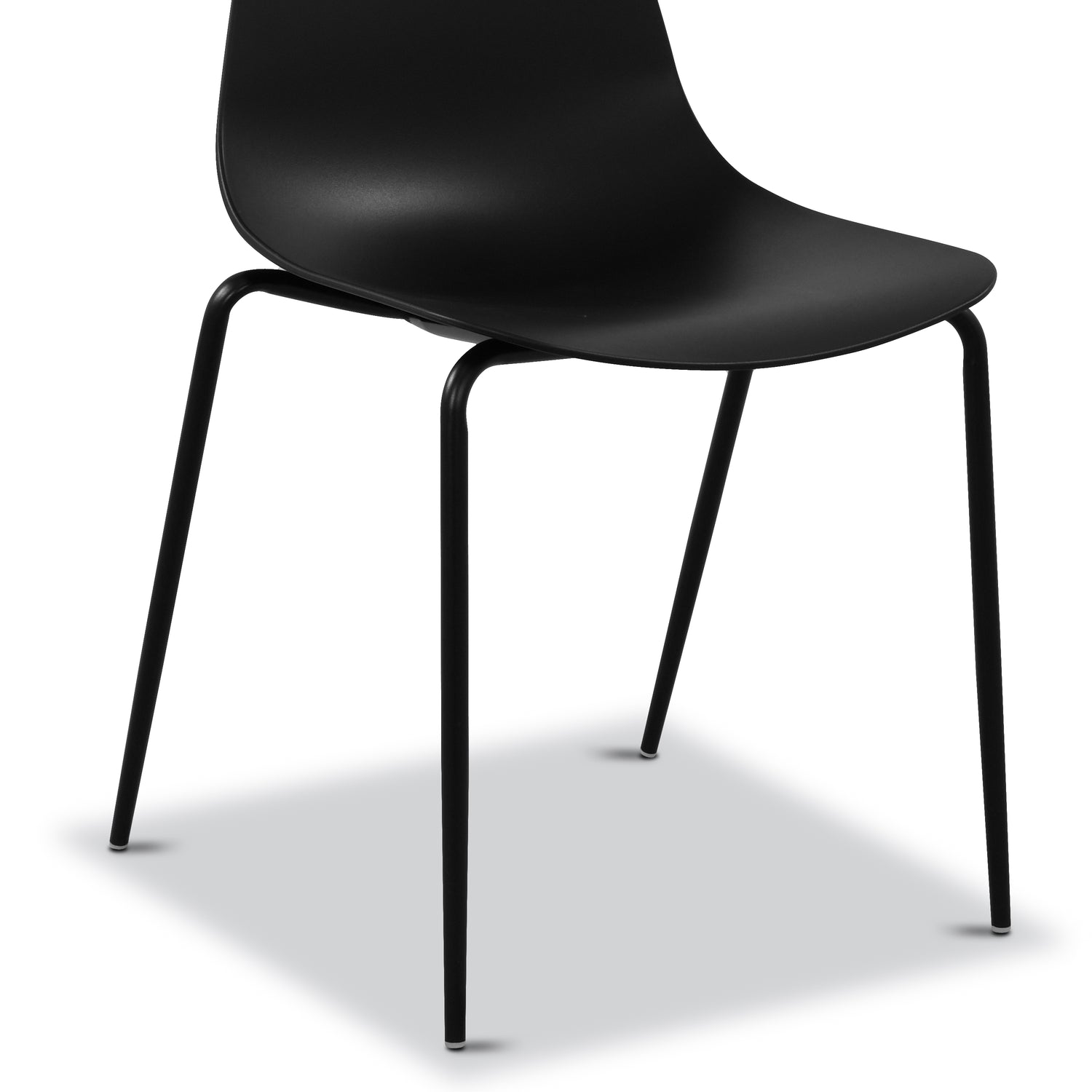 Isla Stackable Dining Chair | Ebony Black | Set of 4 