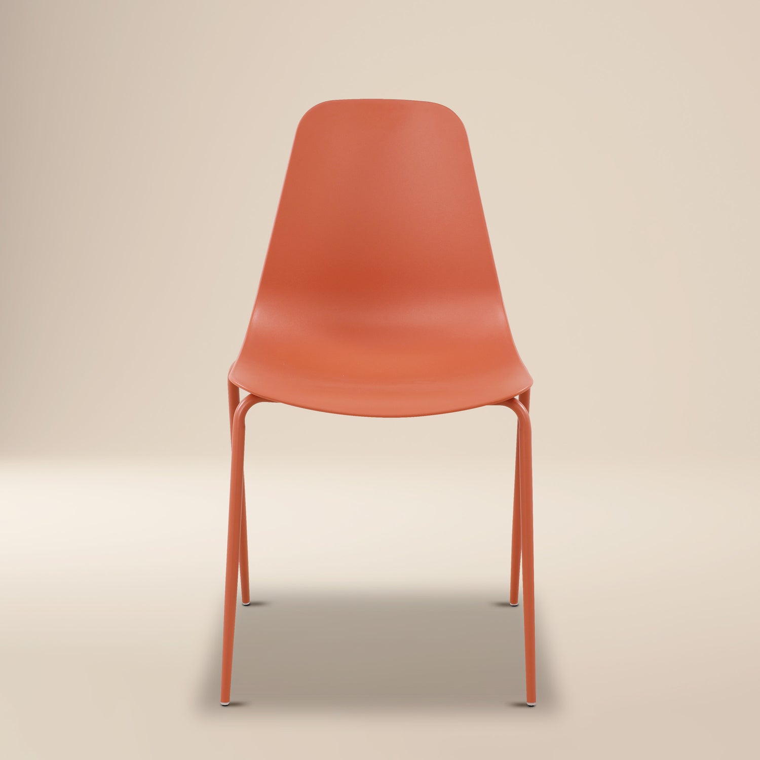 Isla Stackable Dining Chair | Coral Red | Set of 4 