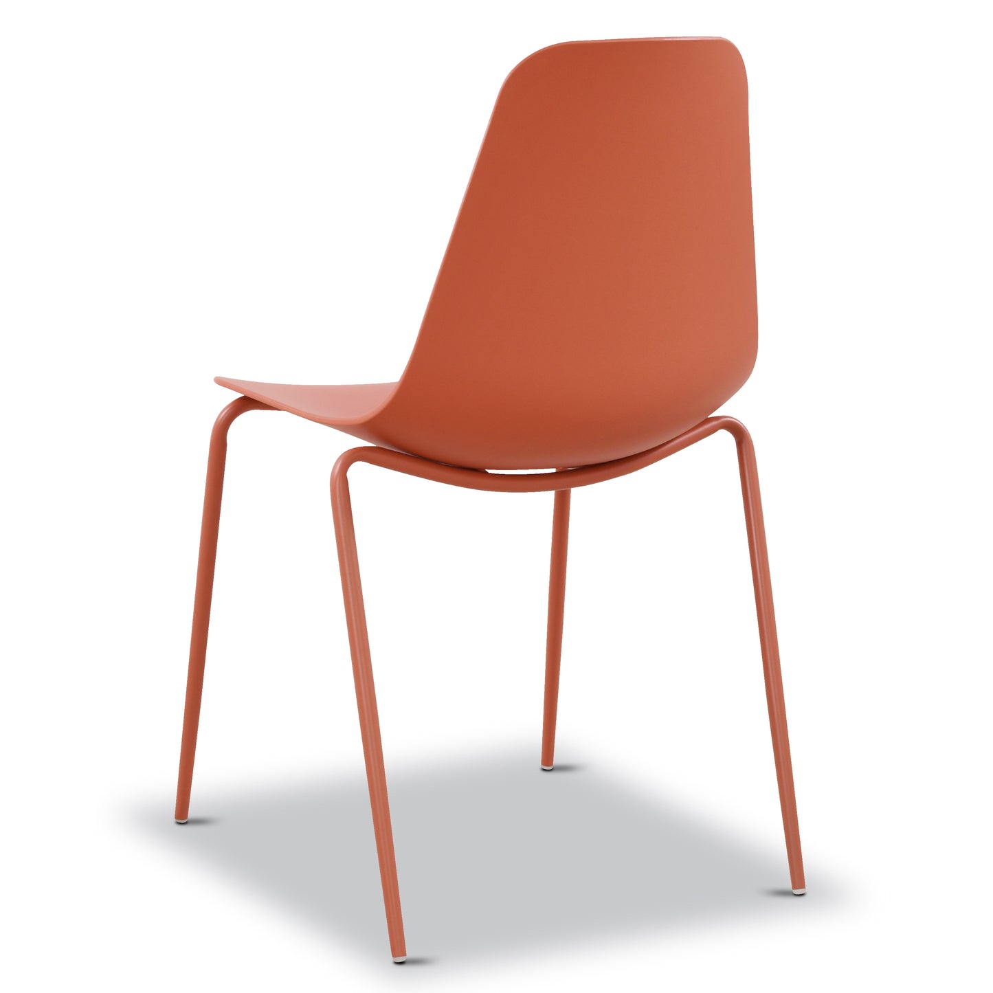 Isla Stackable Dining Chair | Coral Red | Set of 4