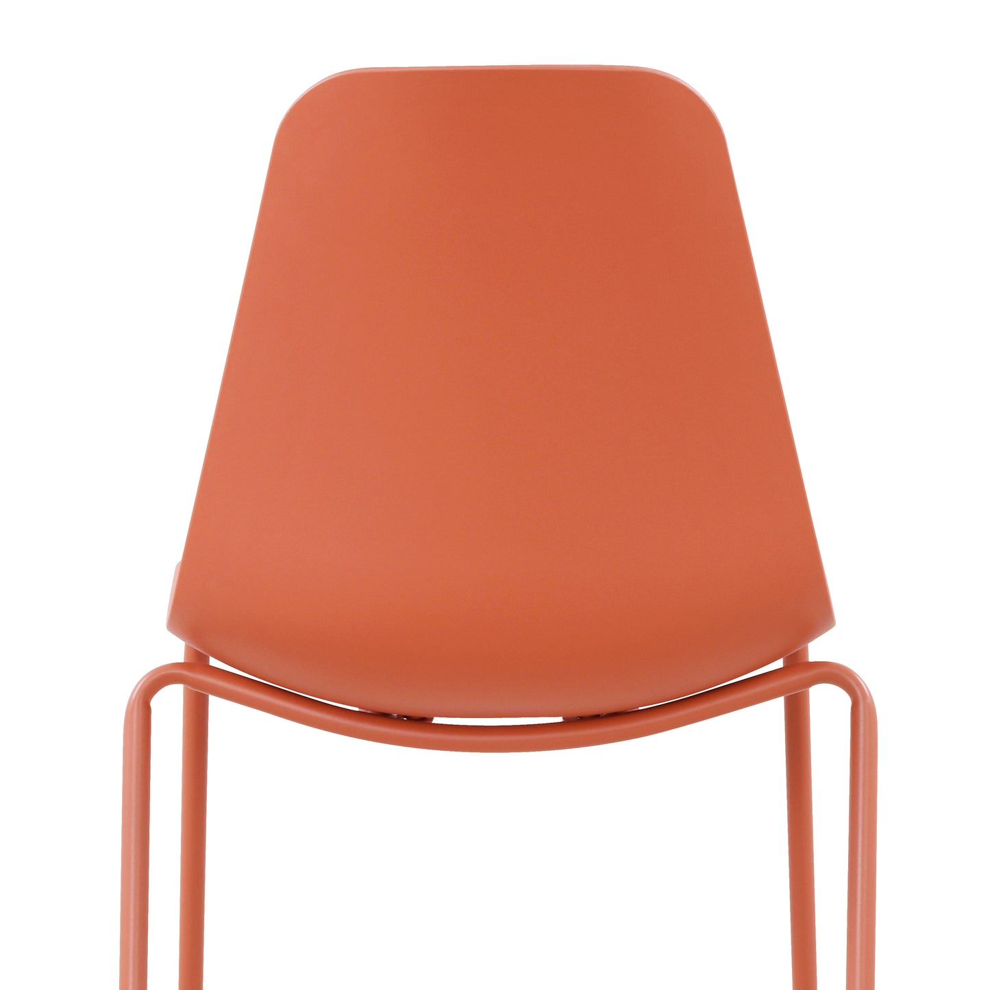 Isla Stackable Dining Chair | Coral Red | Set of 4