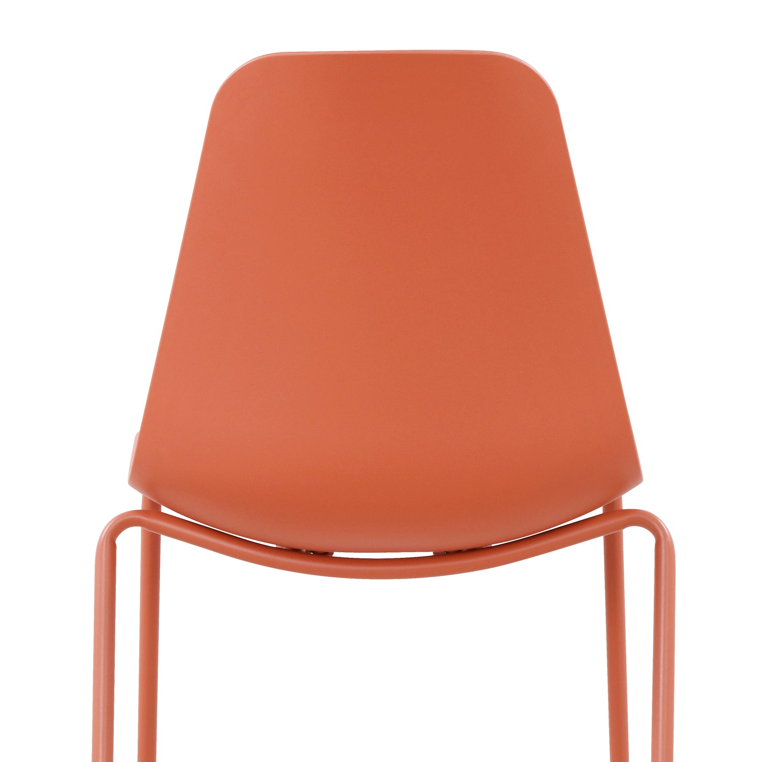 Isla Stackable Dining Chair | Coral Red | Set of 4 
