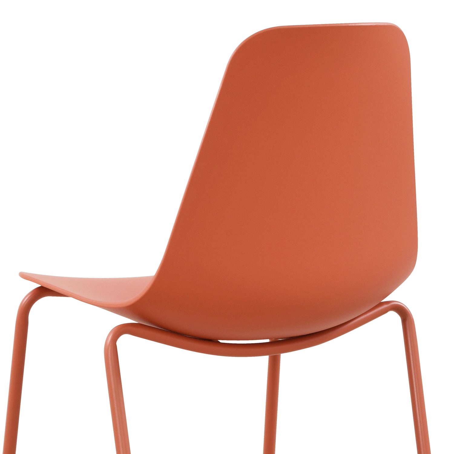 Isla Stackable Dining Chair | Coral Red | Set of 4 