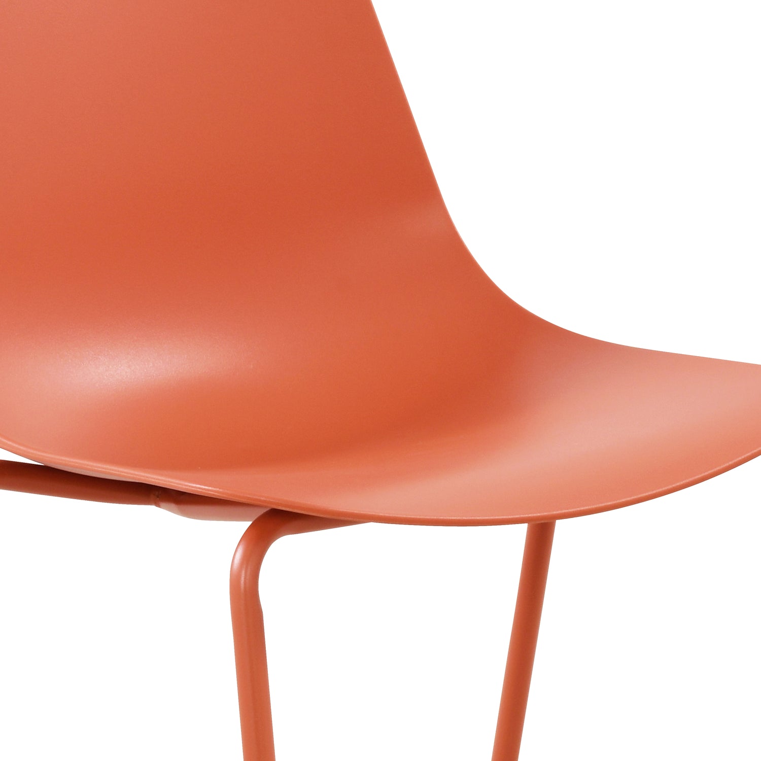 Isla Stackable Dining Chair | Coral Red | Set of 4 
