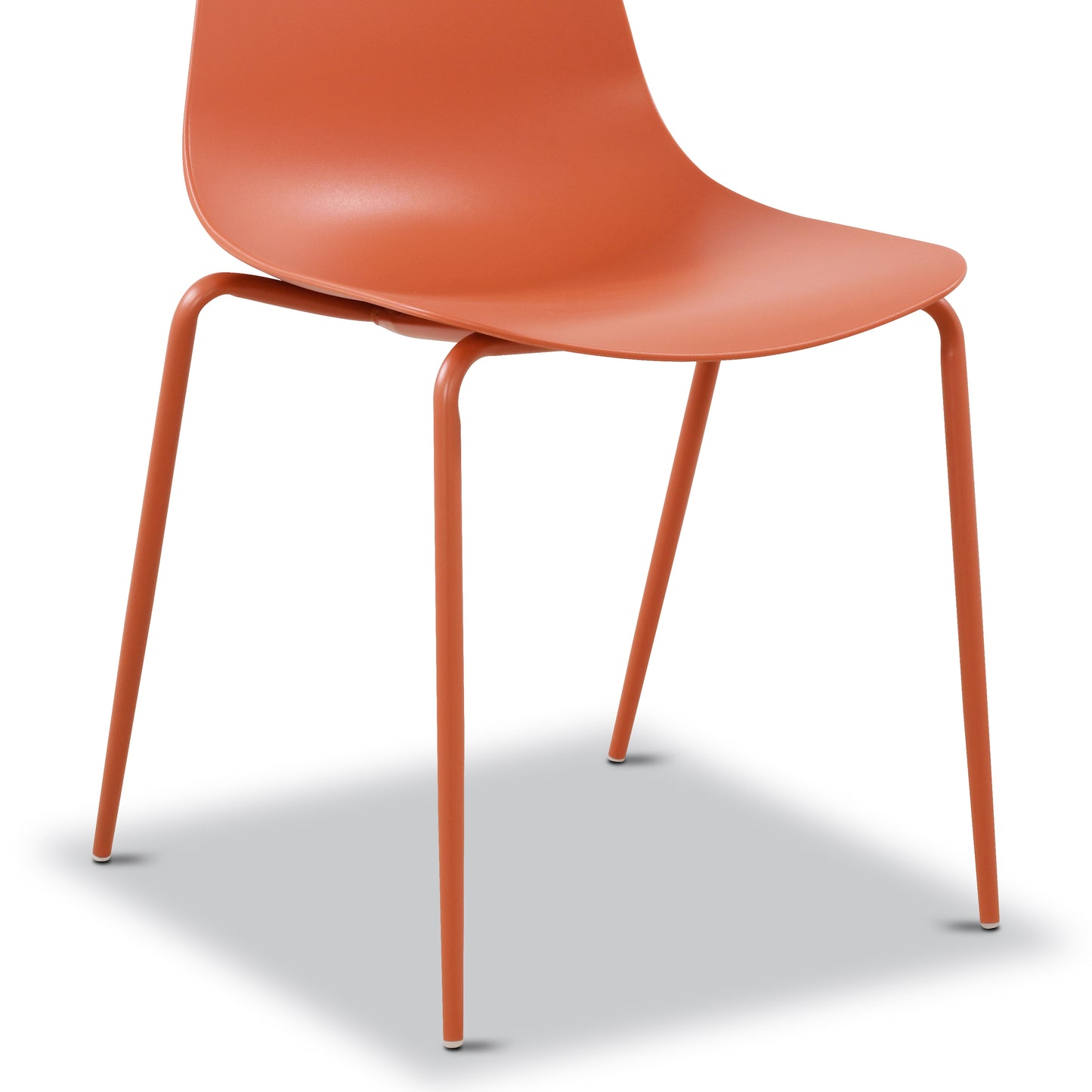 Isla Stackable Dining Chair | Coral Red | Set of 4