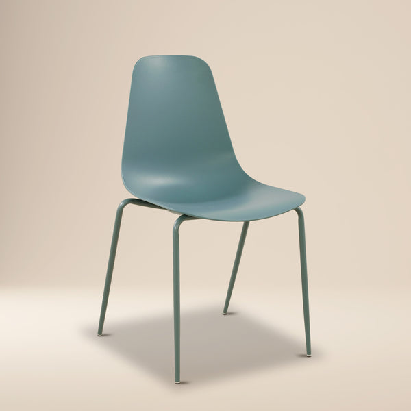 Isla Stackable Dining Chair | Coastal Blue | Set of 4