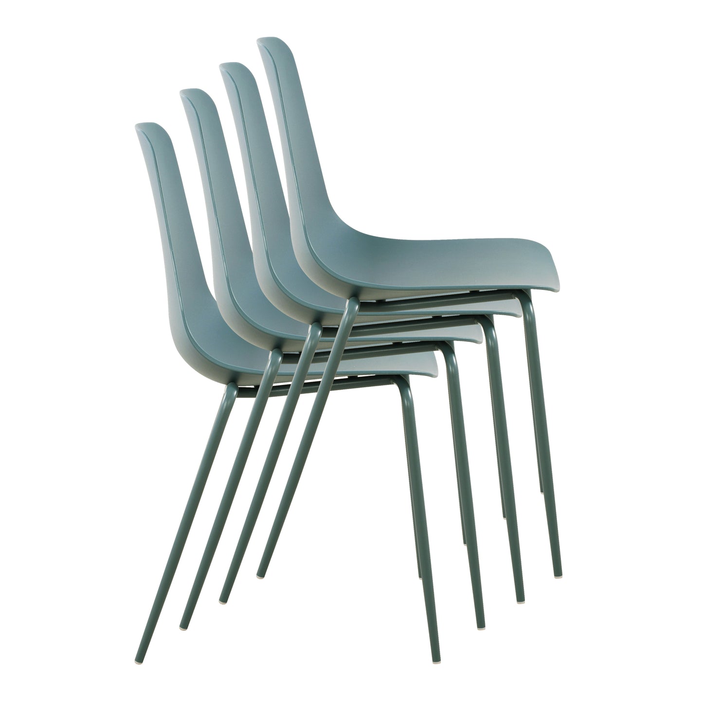 Isla Stackable Dining Chair | Coastal Blue | Set of 4