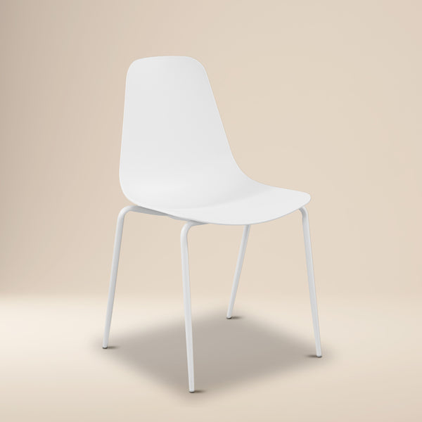 Isla Stackable Dining Chair | White | Set of 4