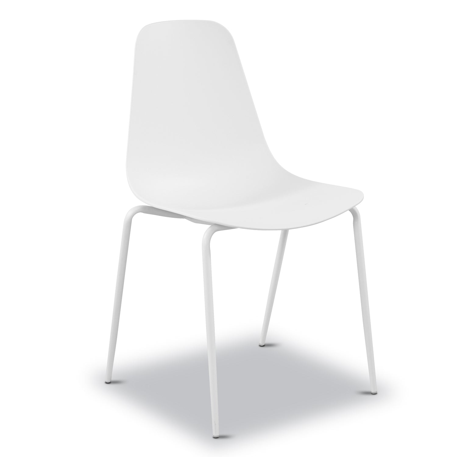 Isla Stackable Dining Chair | White | Set of 4 