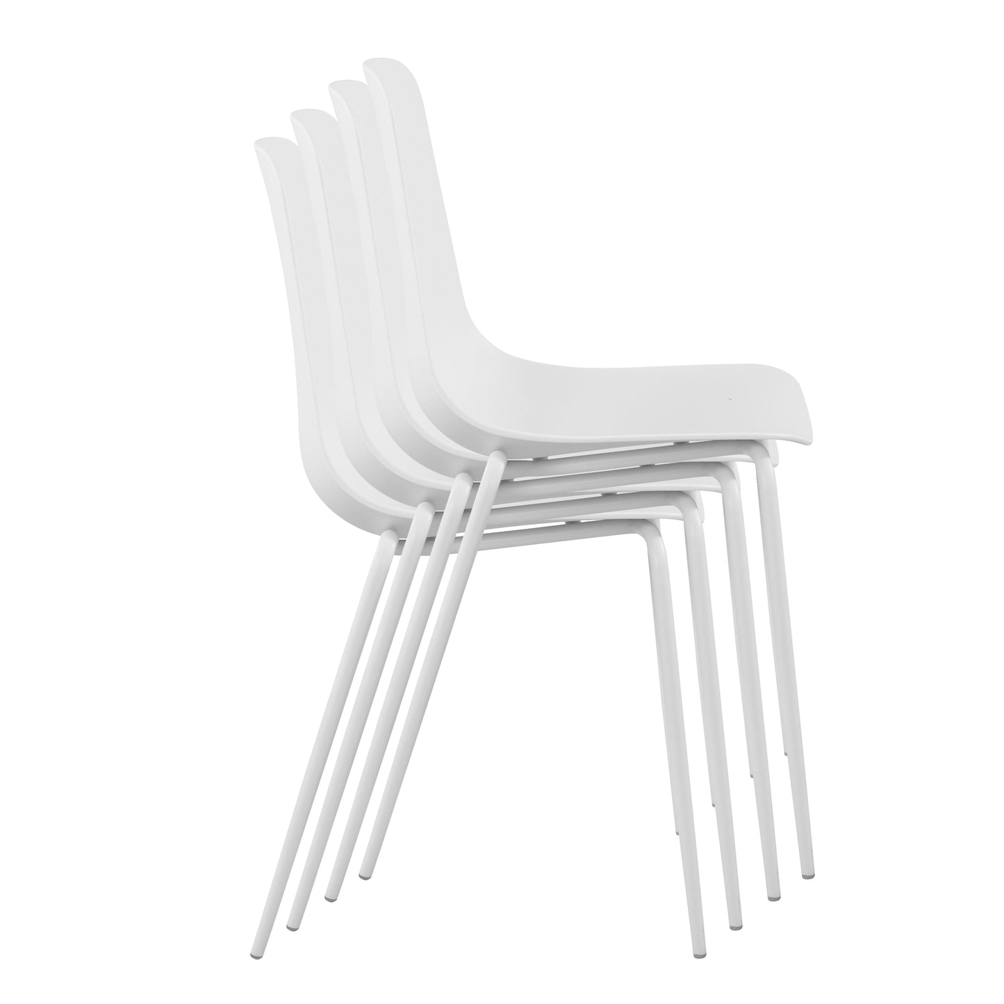 Isla Stackable Dining Chair | White | Set of 4