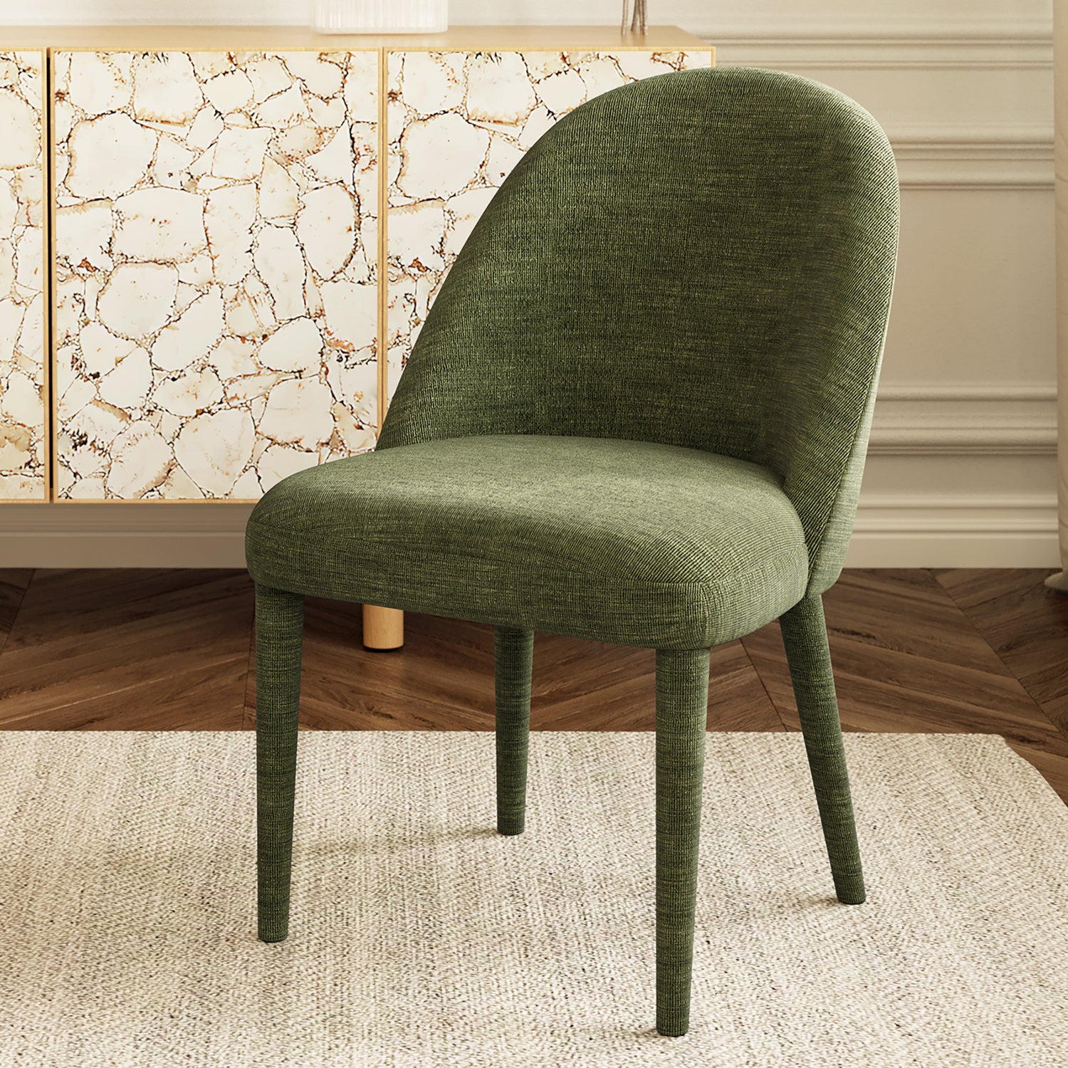 Labin Dining Chair | Moss Green | Set of 2 