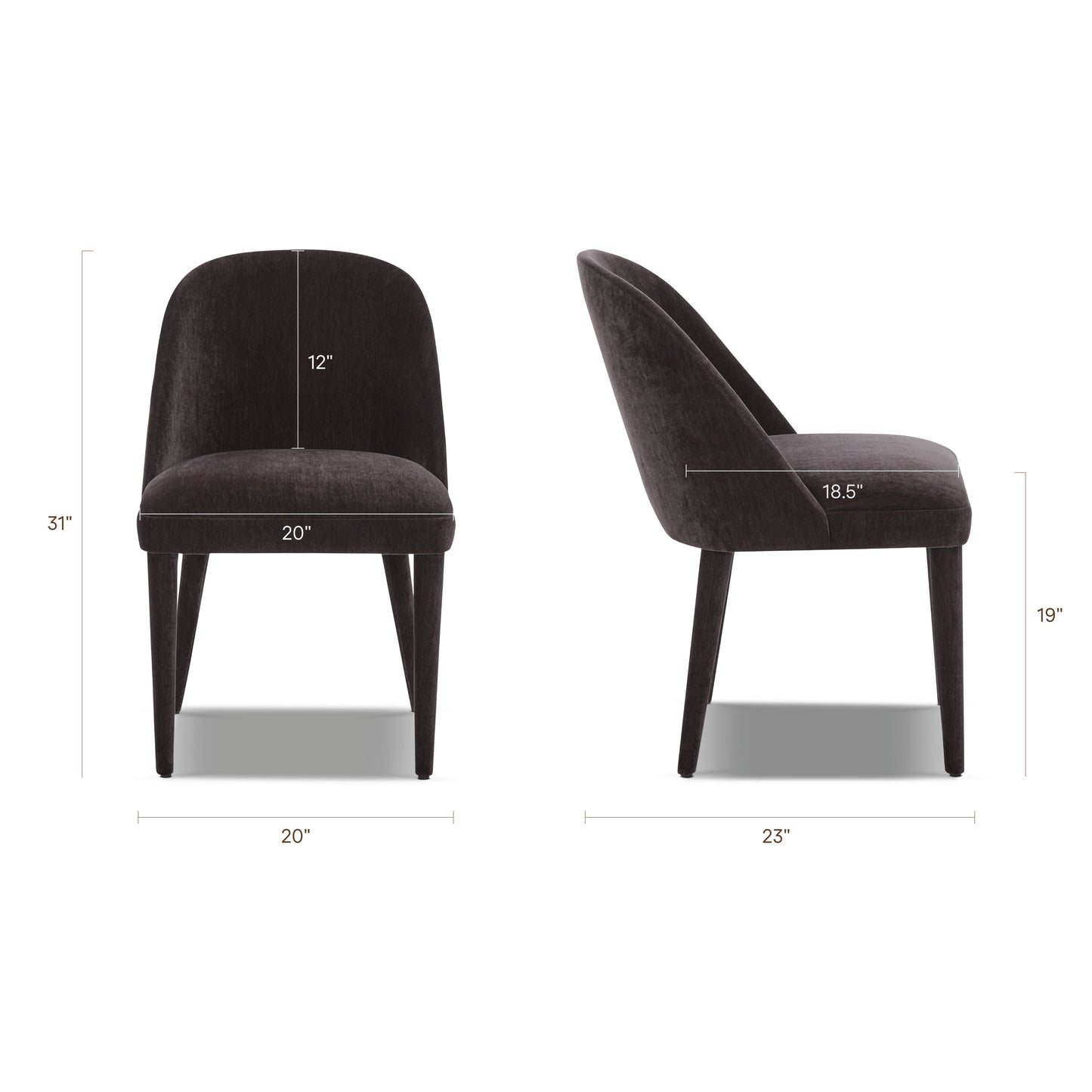 Labin Dining Chair | Ganache Brown | Set of 2