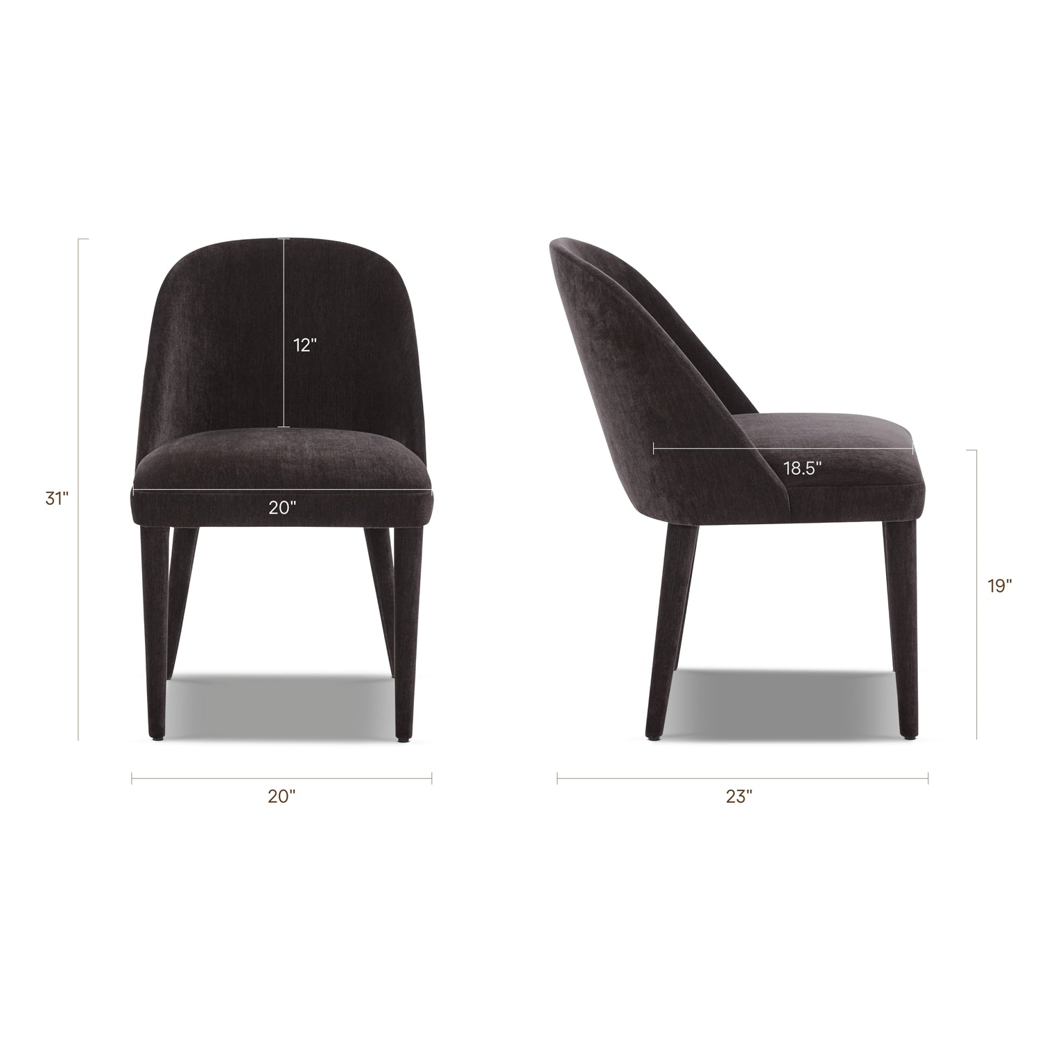 Labin Dining Chair | Ganache Brown | Set of 2 