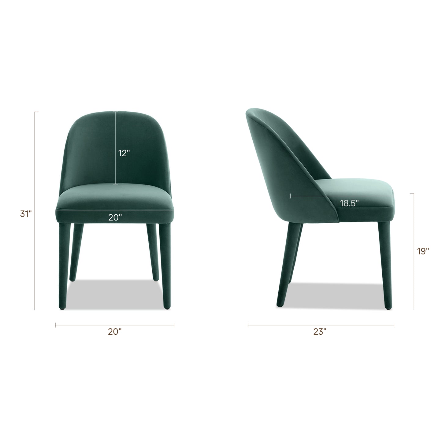 Labin Dining Chair | Shadow Teal | Set of 2