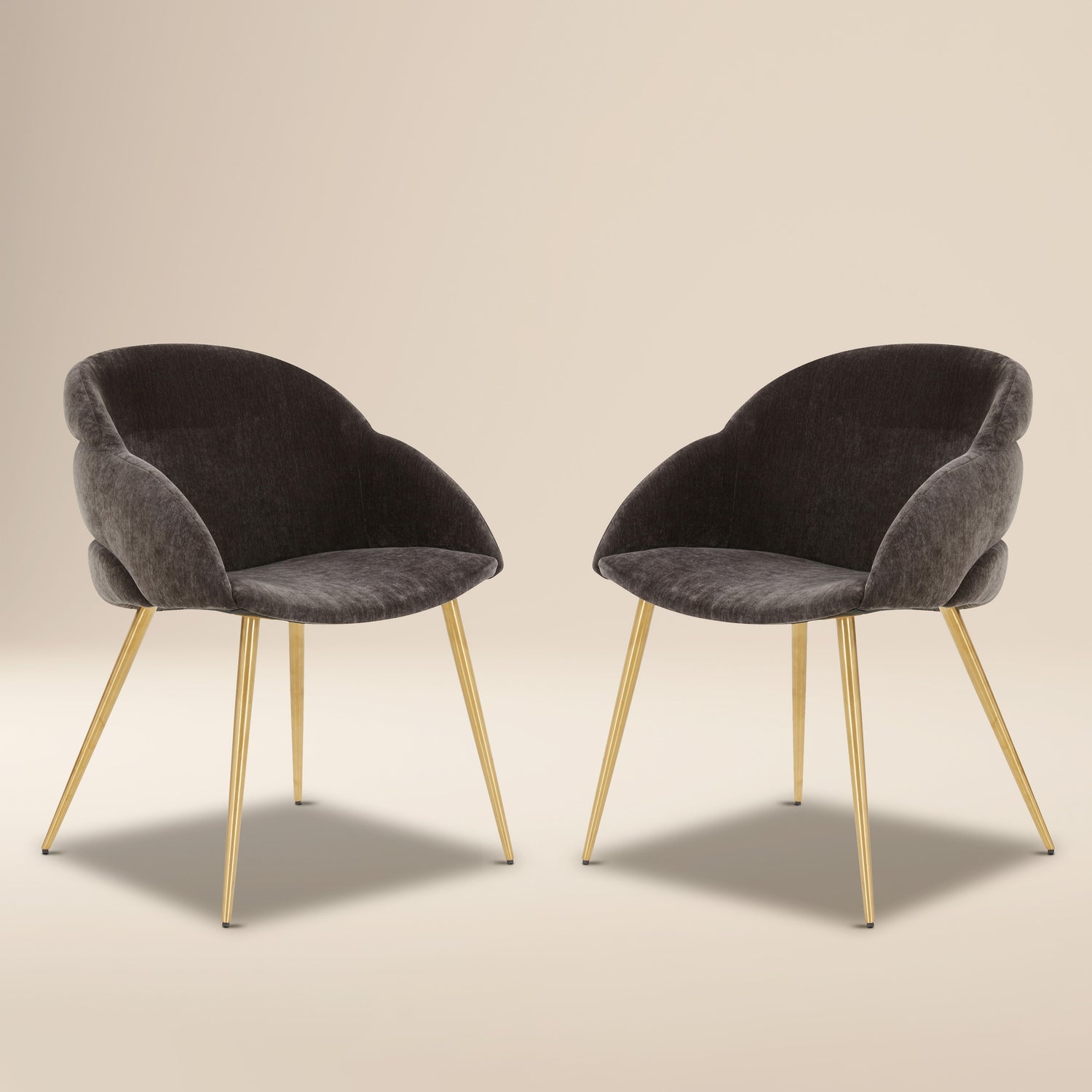Como Fabric Dining Chair | Java Brown | Set of 2 