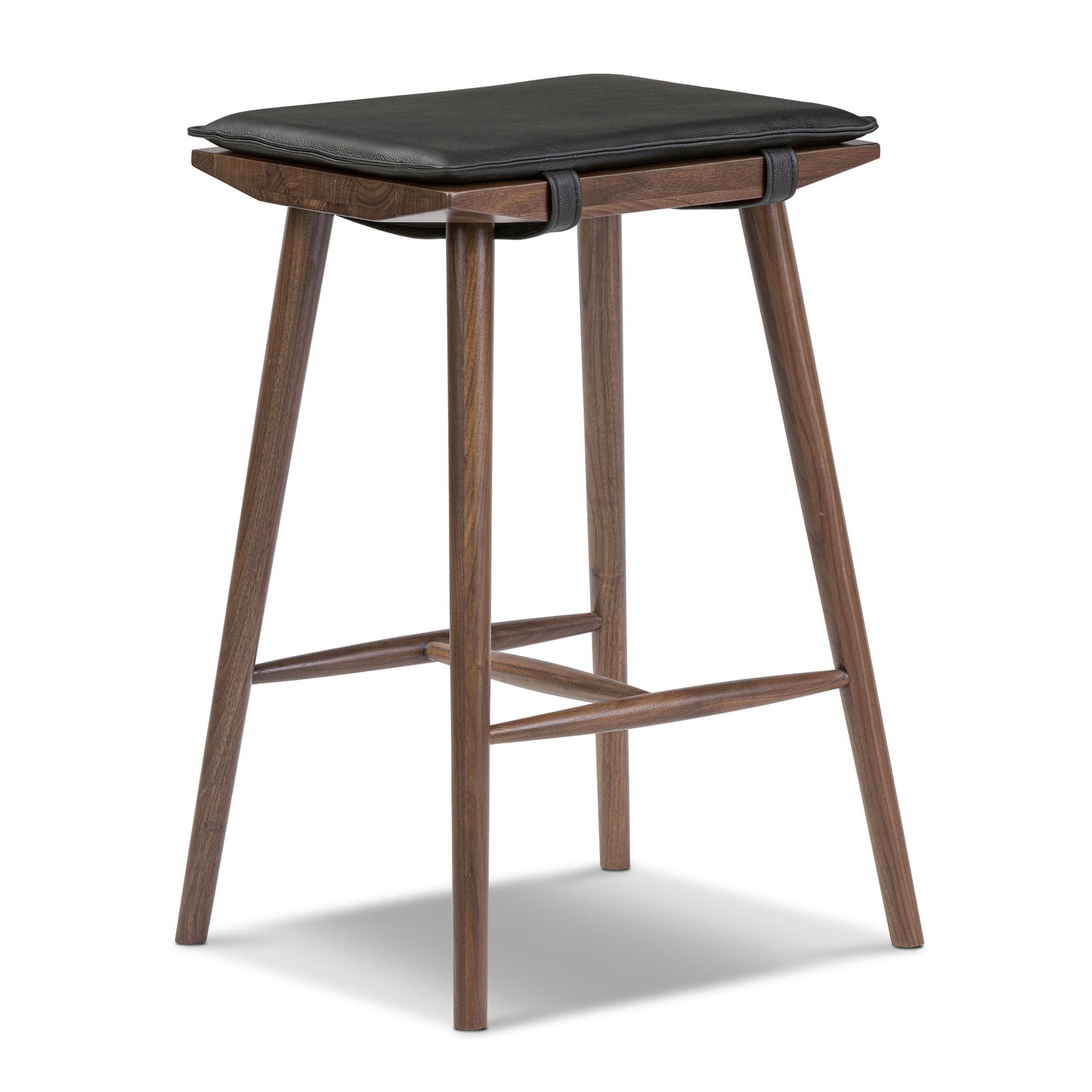 Valentino 26" Counter Stool | Black/Walnut