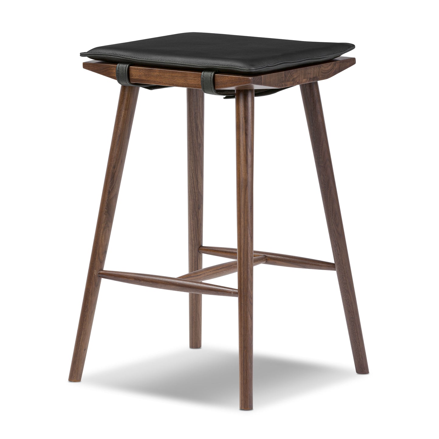 Valentino 26" Counter Stool | Black/Walnut