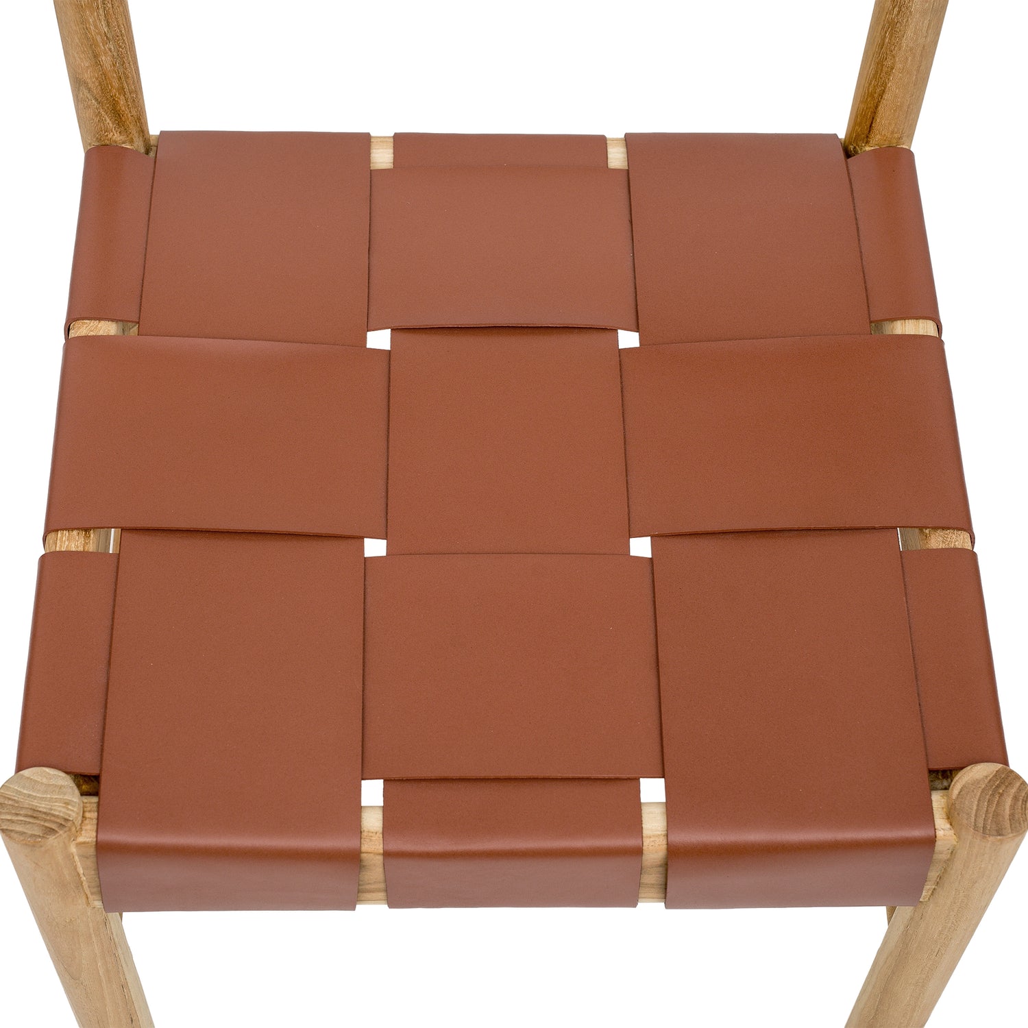 Zadar Teak & Leather Dining Chair | Fauve Tan 