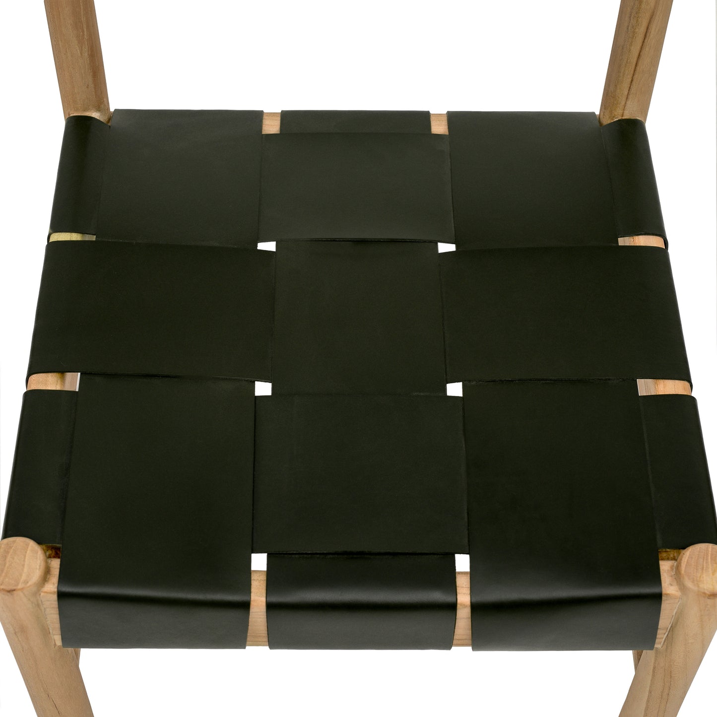 Zadar Teak & Leather Dining Chair | Hunter Green