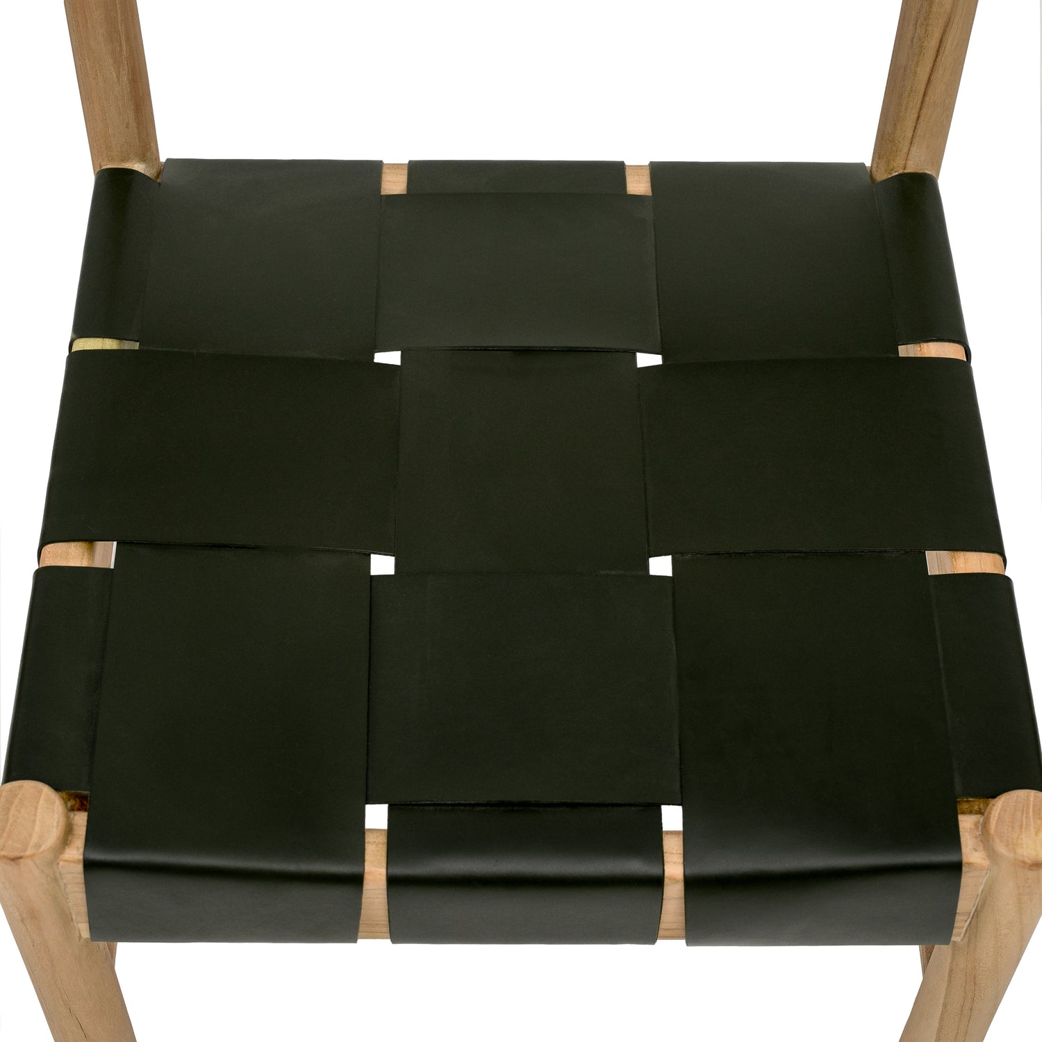 Zadar Teak & Leather Dining Chair | Hunter Green 