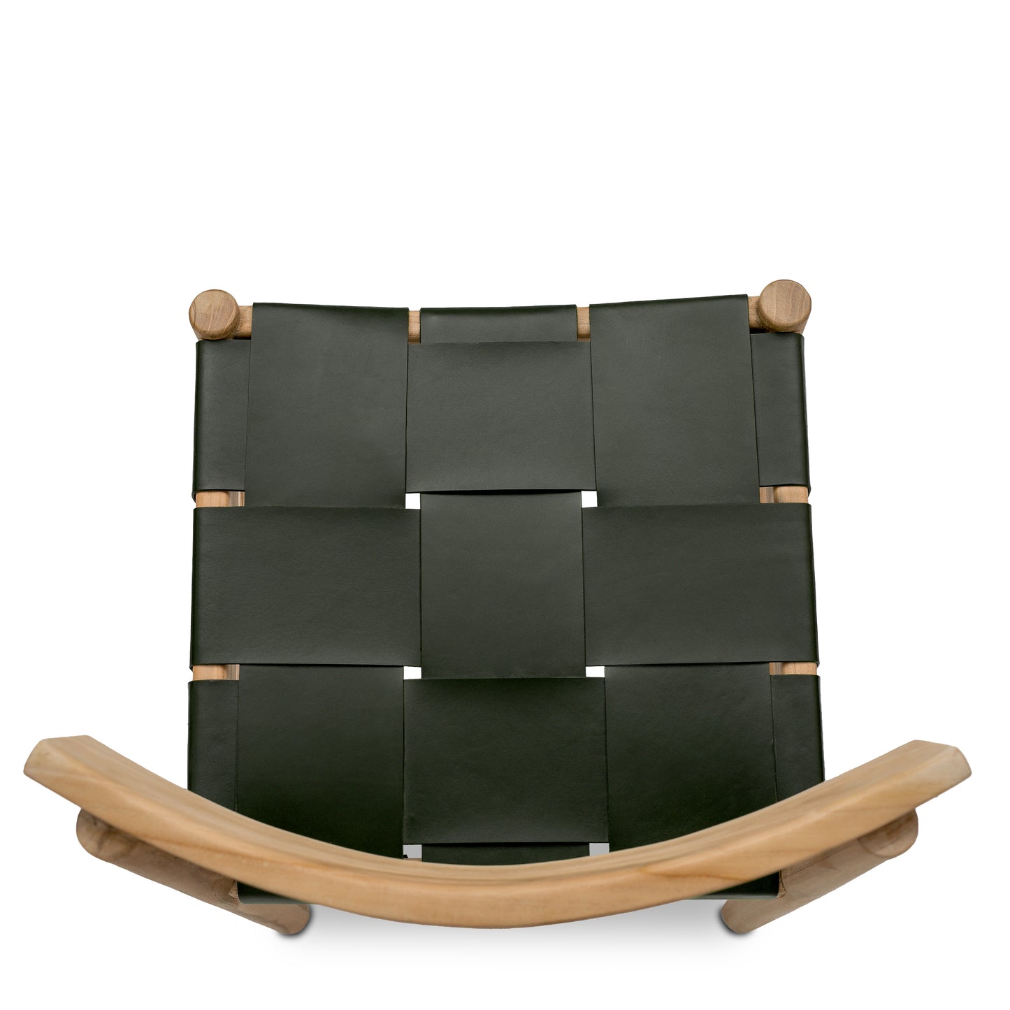 Zadar Teak & Leather Dining Chair | Hunter Green