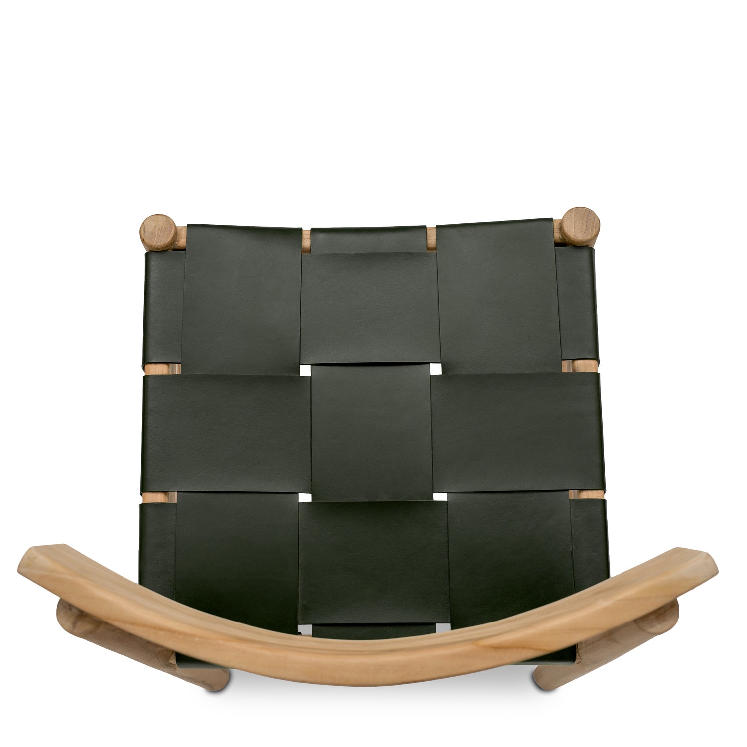 Zadar Teak & Leather Dining Chair | Hunter Green 
