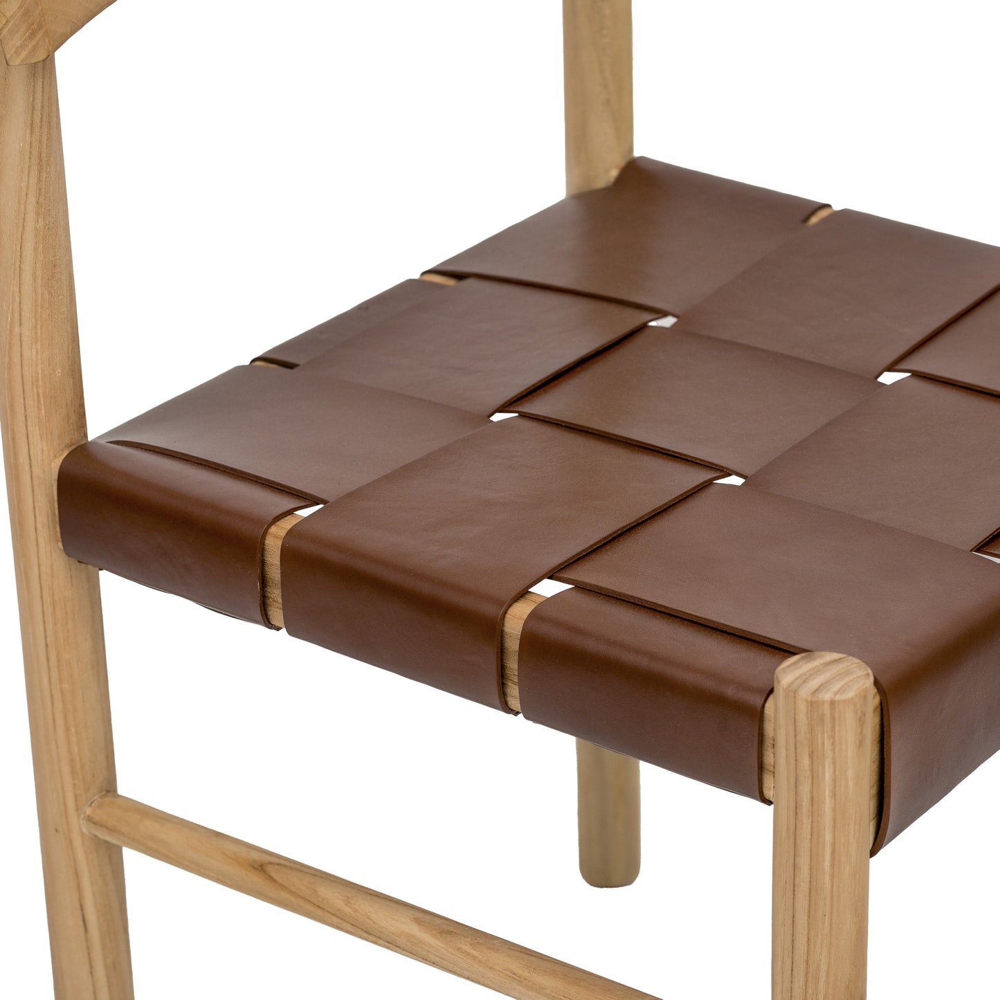 Zadar Teak & Leather Dining Chair | Molten Brown