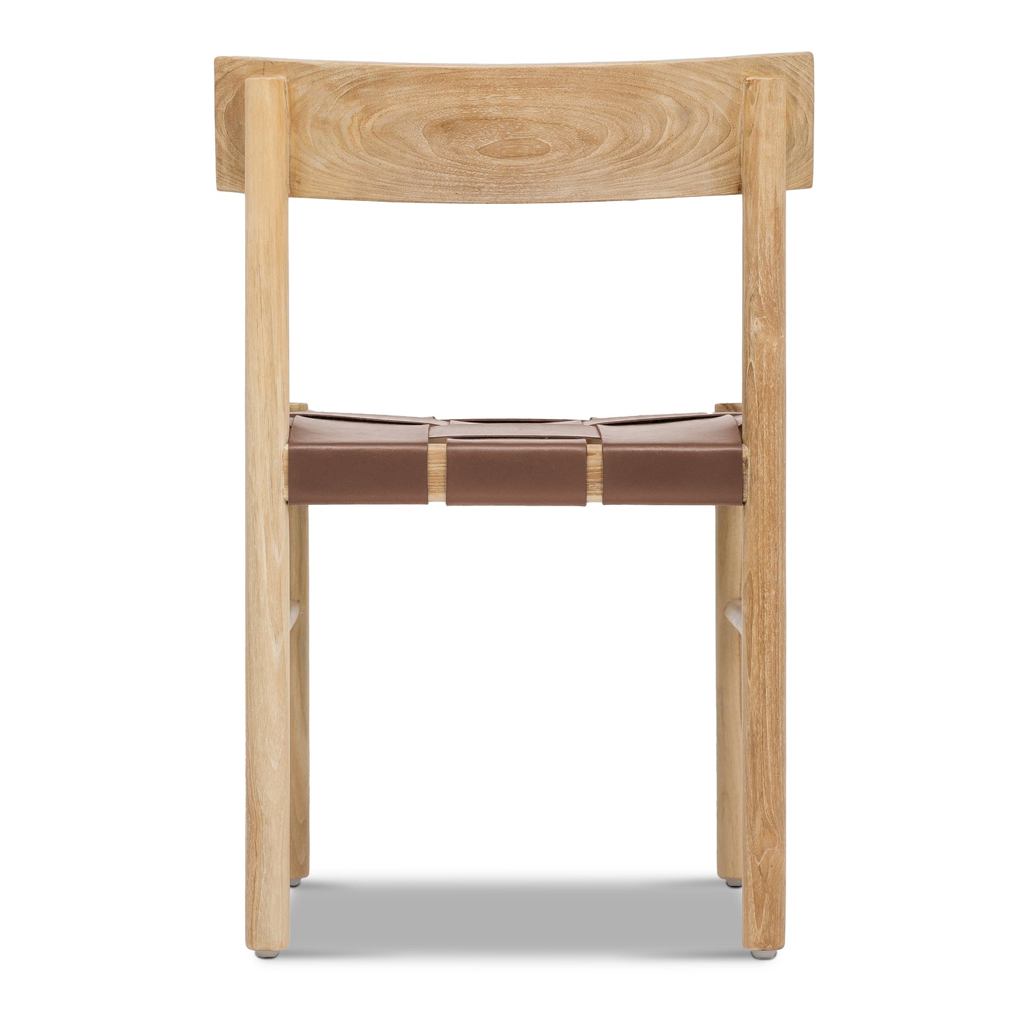 Zadar Teak & Leather Dining Chair | Molten Brown