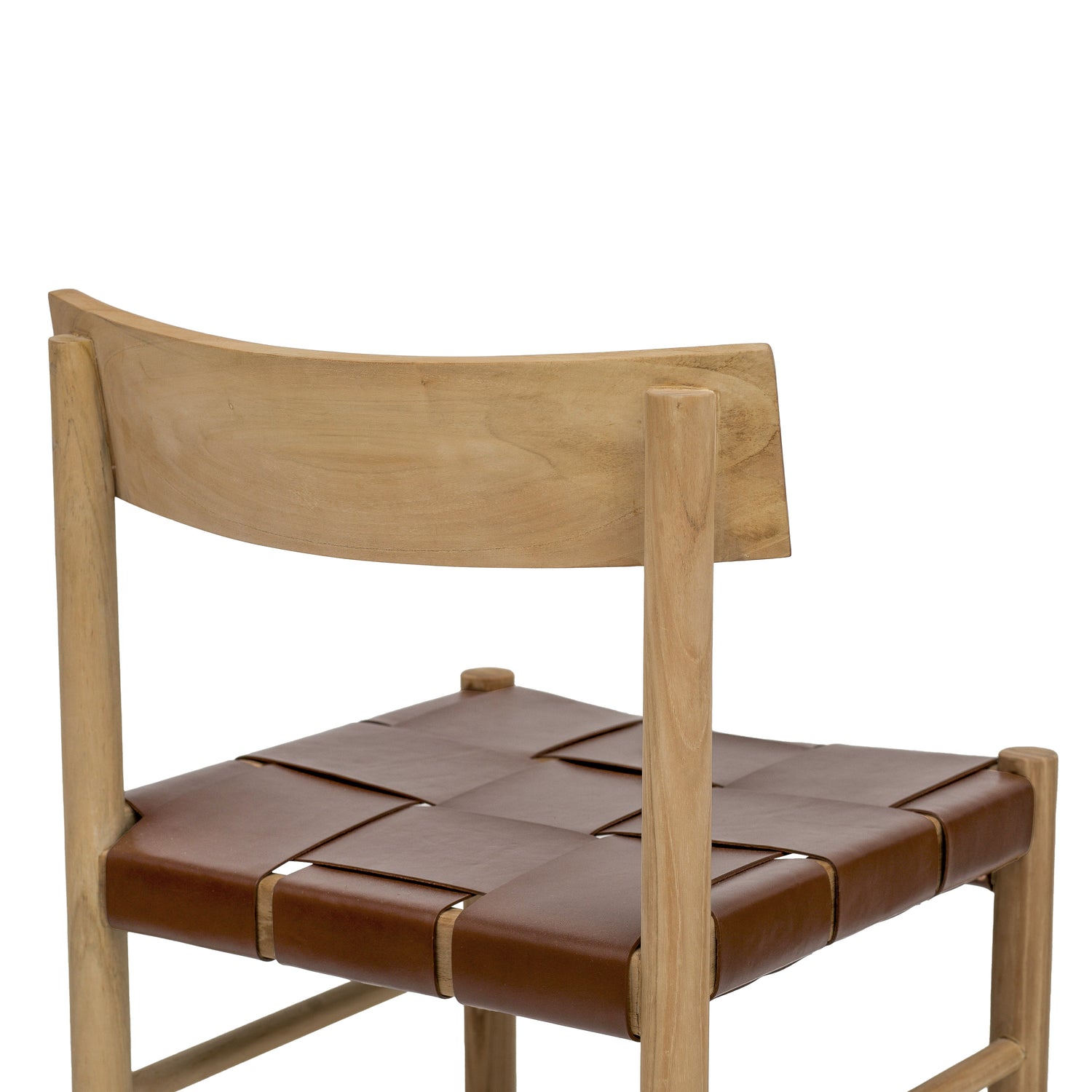 Zadar Teak & Leather Dining Chair | Molten Brown 