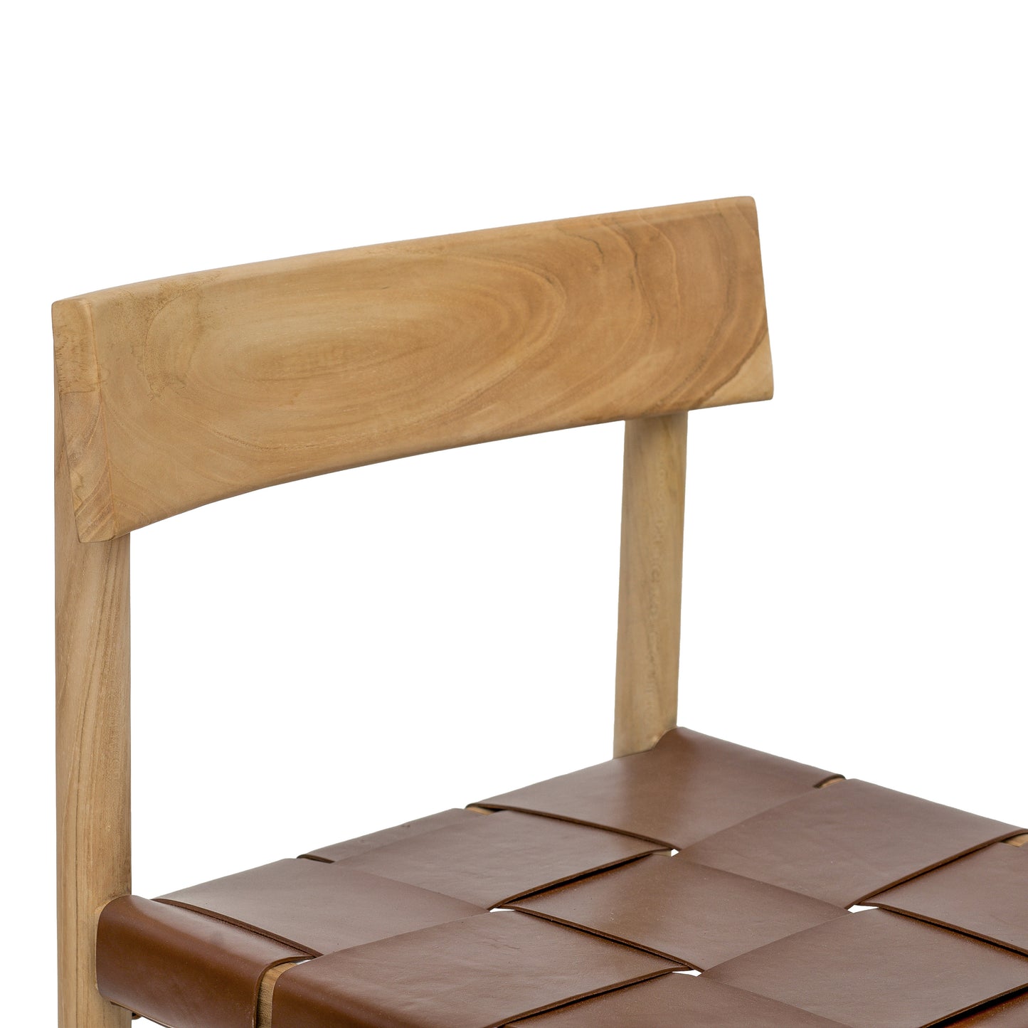 Zadar Teak & Leather Dining Chair | Molten Brown